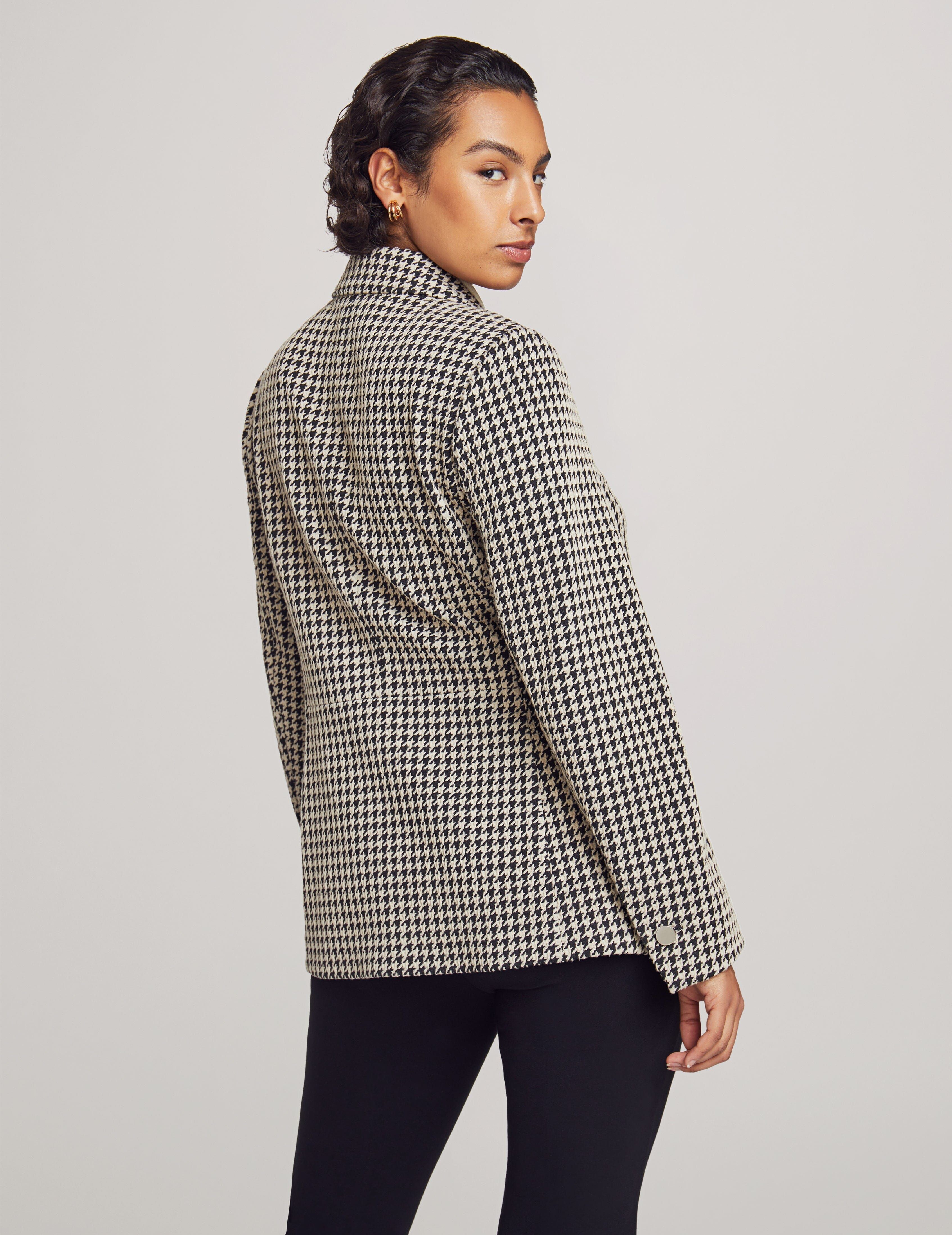 Petite Knit Jacquard Faux Double Breasted Patch Jacket sold by Anne Klein product image thumbnail 2