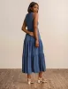 Smocked Bodice Maxi Dress sold by Anne Klein