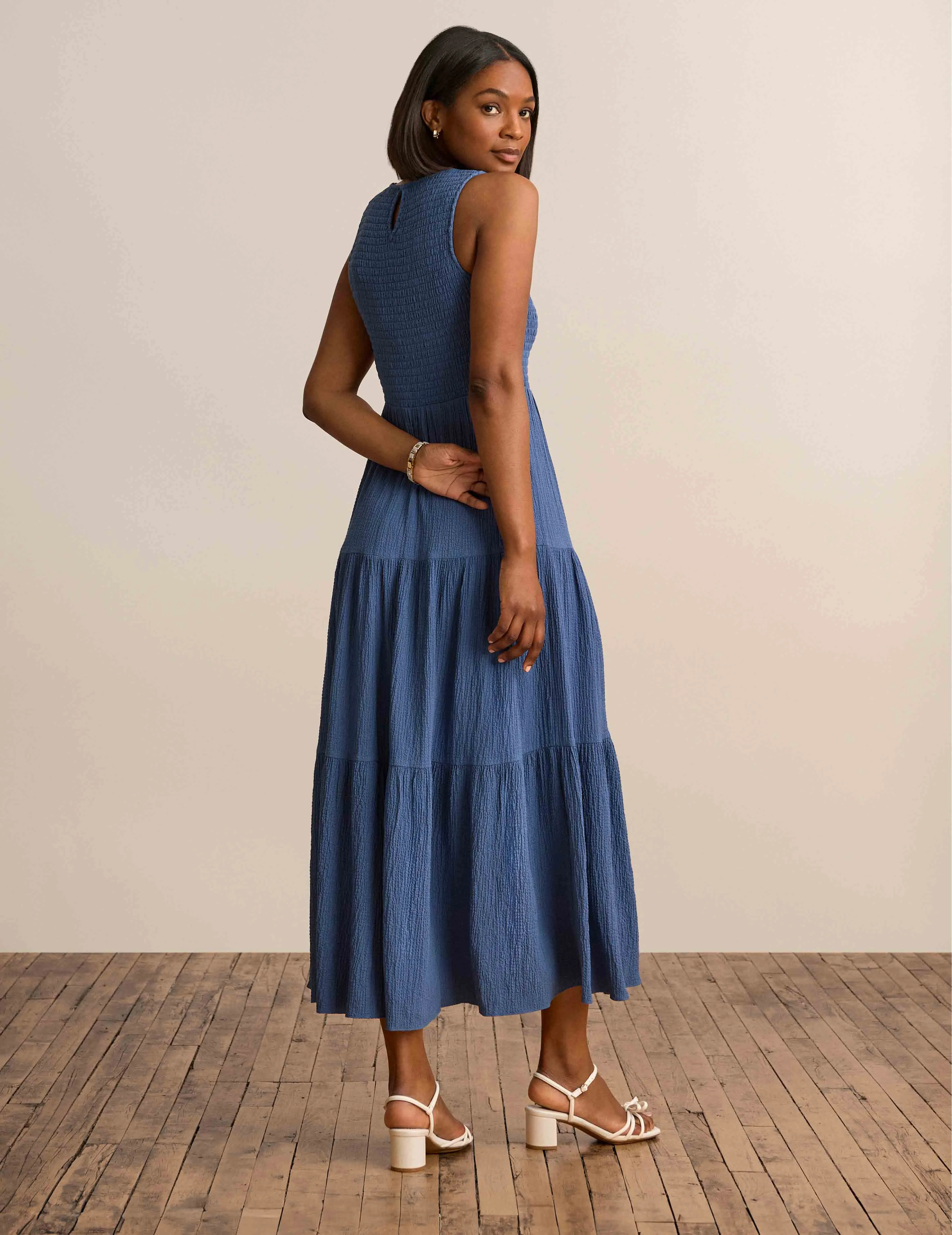 Smocked Bodice Maxi Dress sold by Anne Klein product image thumbnail 2