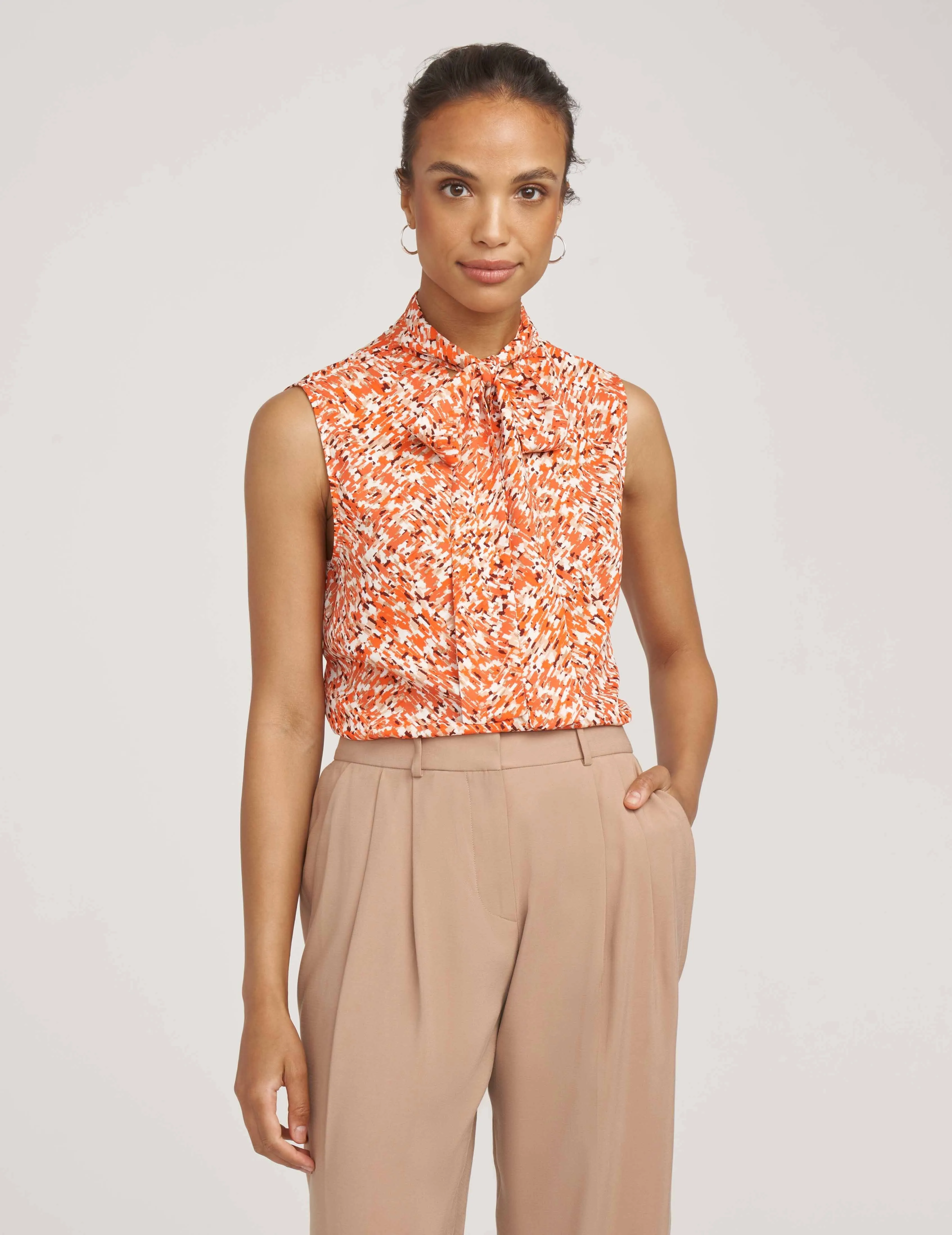 Sleeveless Tie Neck Blouse- Sale sold by Anne Klein