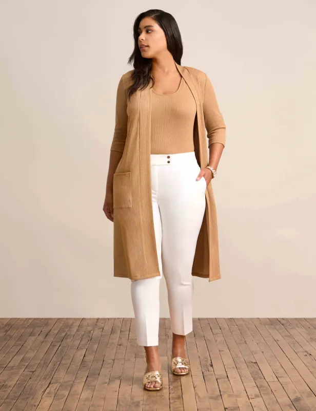 Lurex Rib Duster Cardigan sold by Anne Klein