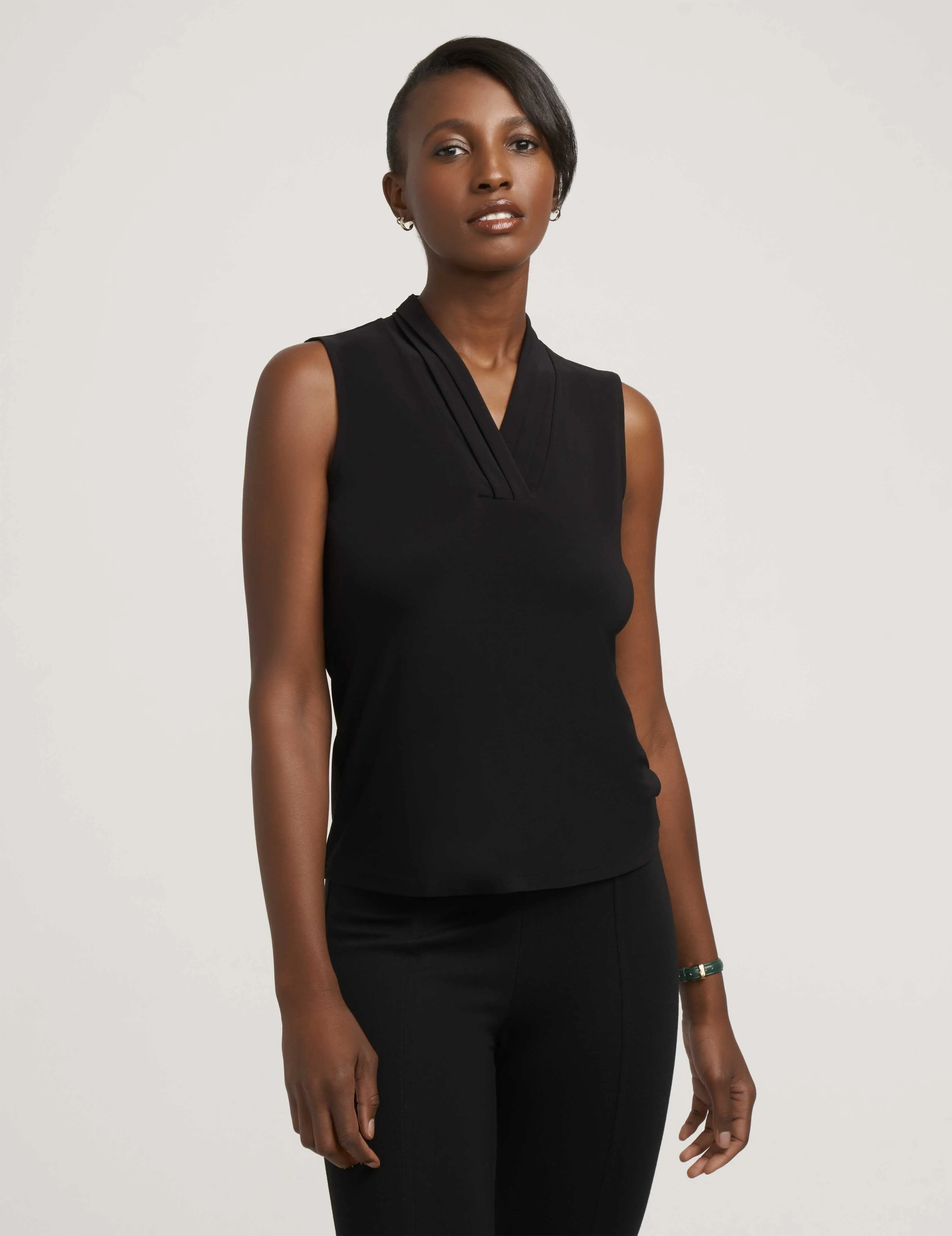 V-Neck Triple Pleat Top- Sale sold by Anne Klein product image thumbnail 2