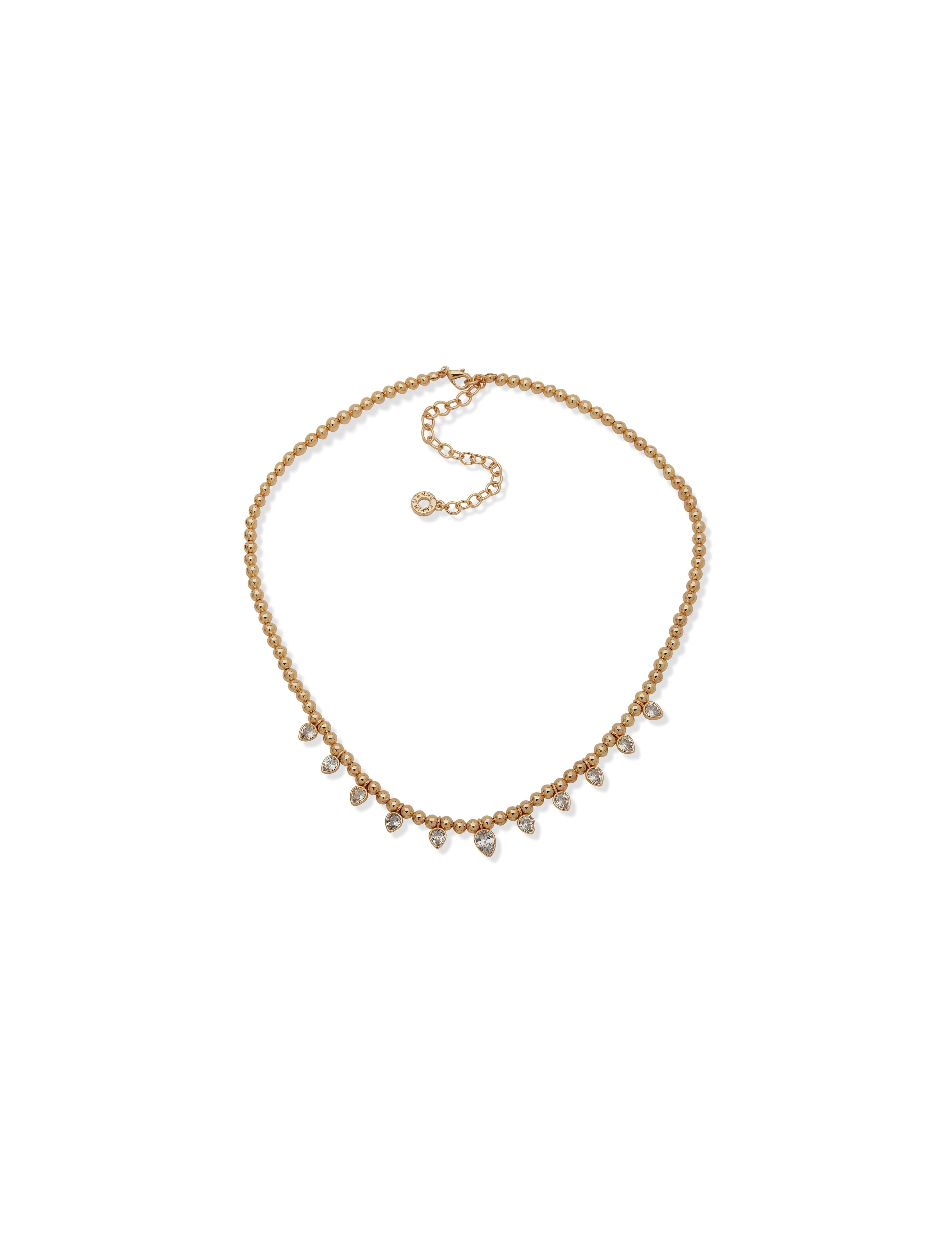 16IN Pear Stone Frontal Necklace sold by Anne Klein