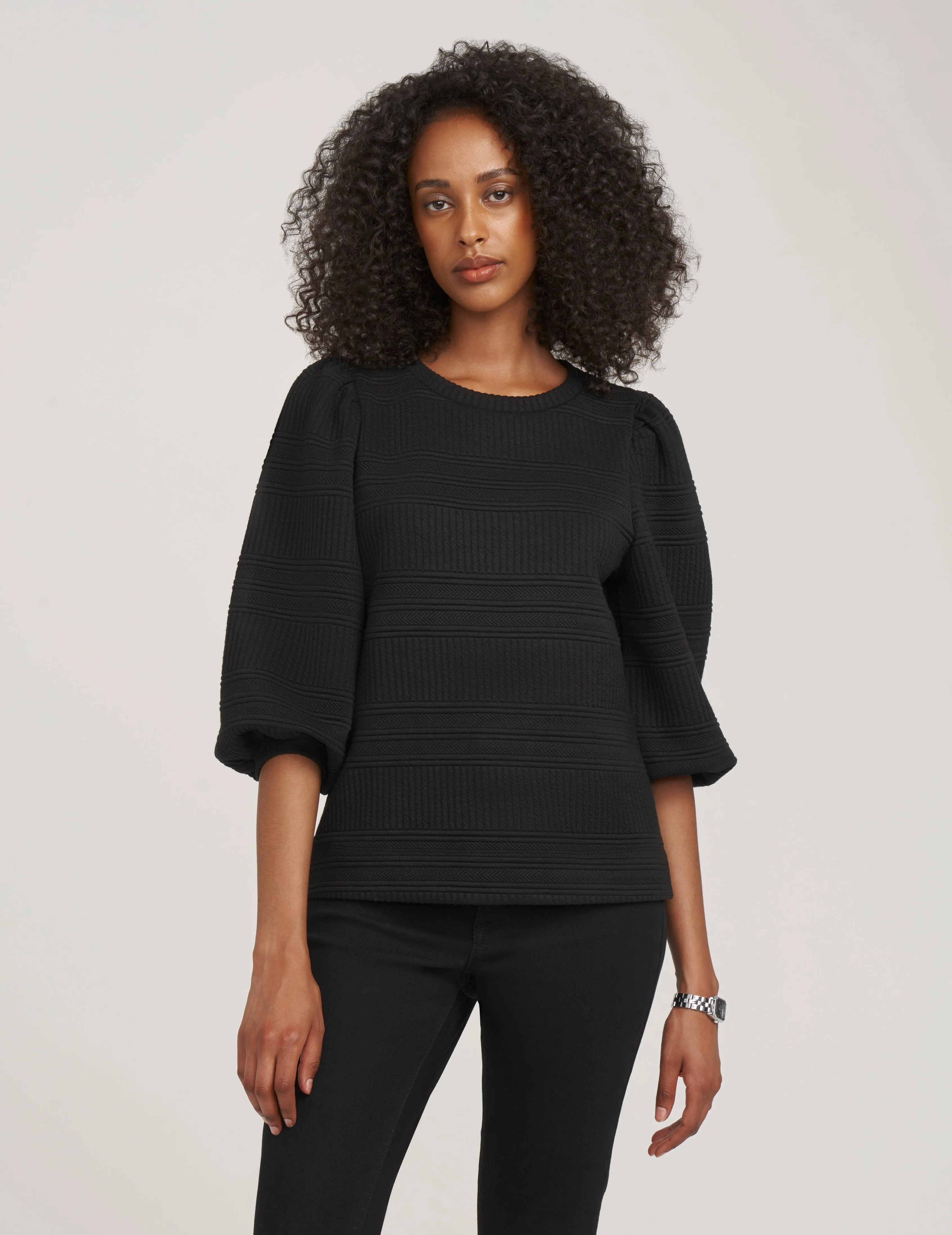 Petite Puff Sleeve Pullover Novelty Quilt- Sale sold by Anne Klein product image thumbnail 2