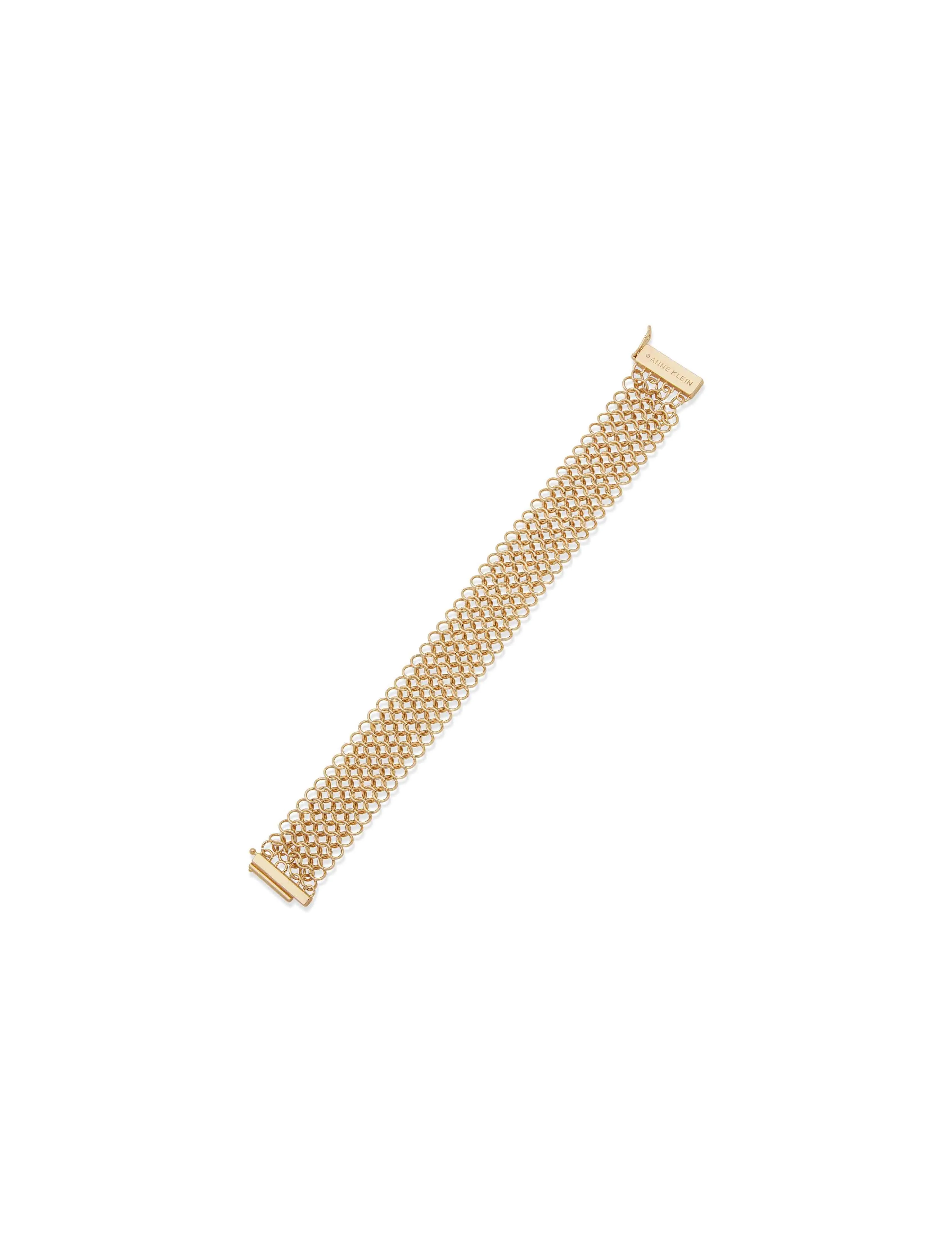 Mesh Chain Foldover Bracelet sold by Anne Klein