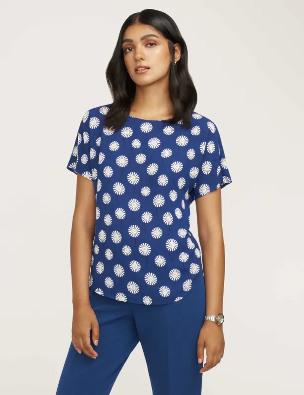 Flapper Daisy Bateau-Neck Blouse- Sale sold by Anne Klein