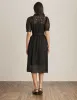 Lace Midi Dress With Puff Sleeves sold by Anne Klein