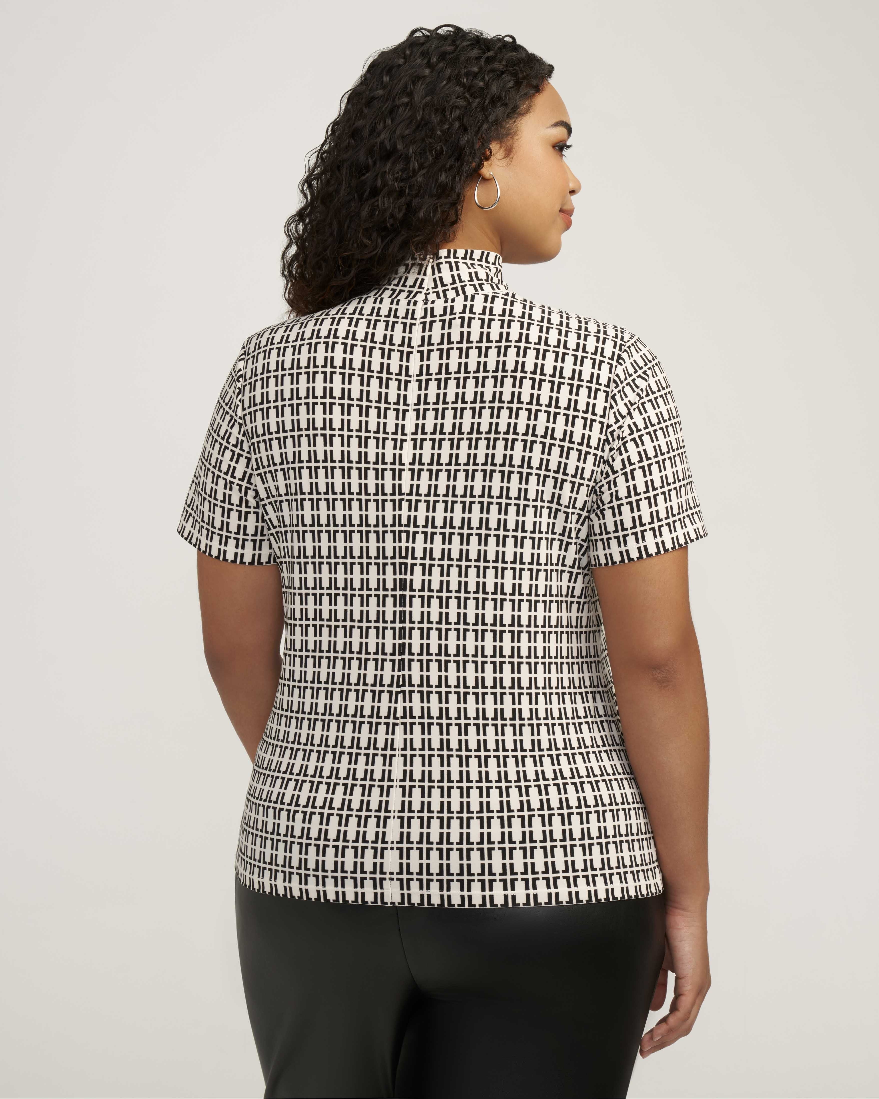 Plus Size Chainlink Mock Neck Top sold by Anne Klein product image thumbnail 2