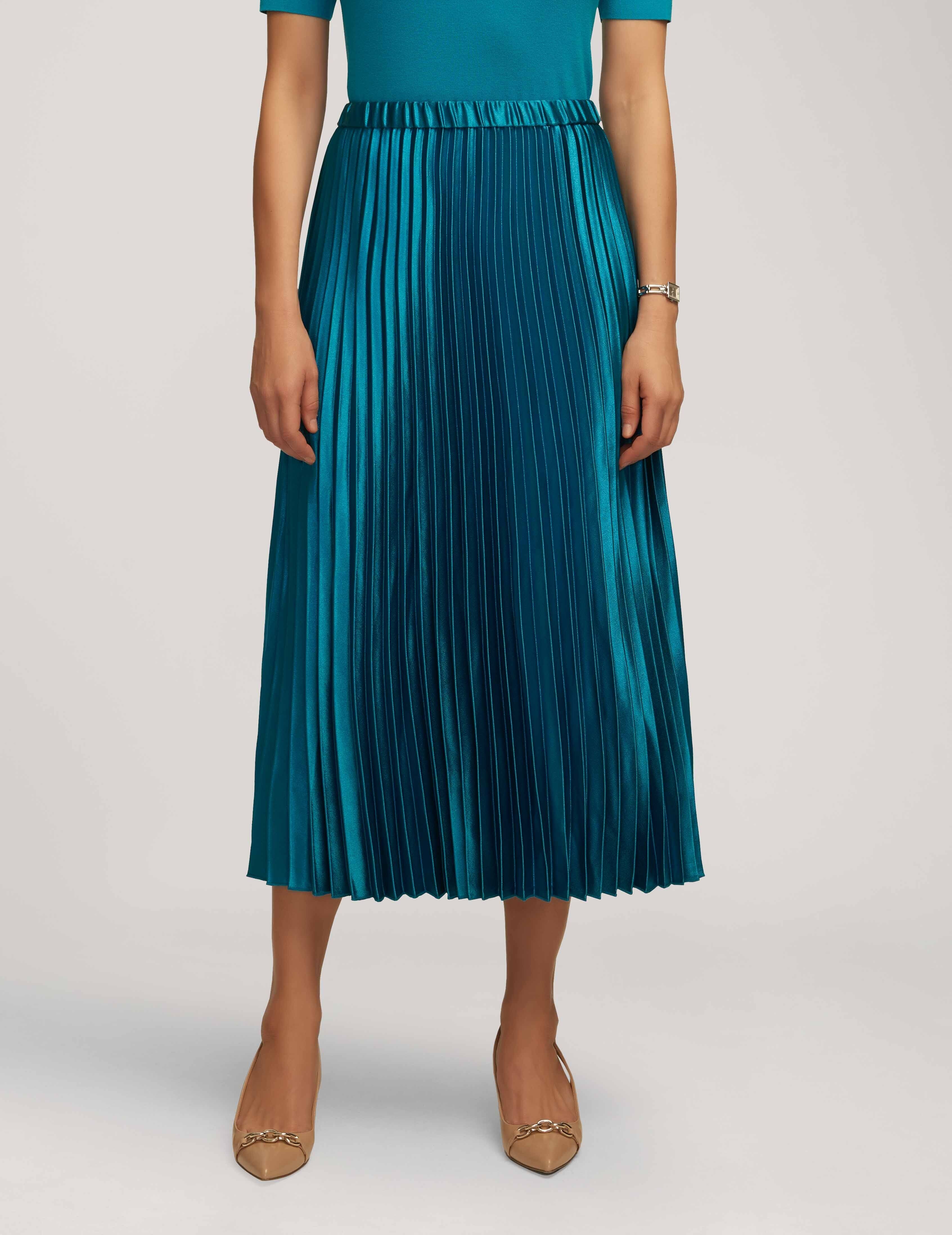 Pull On Pleated Skirt Satin Crepe- Sale sold by Anne Klein