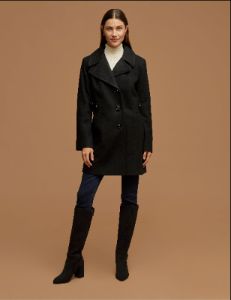Wool Coat With Buttons sold by Anne Klein