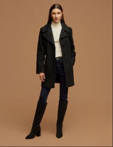 Wool Coat With Buttons sold by Anne Klein