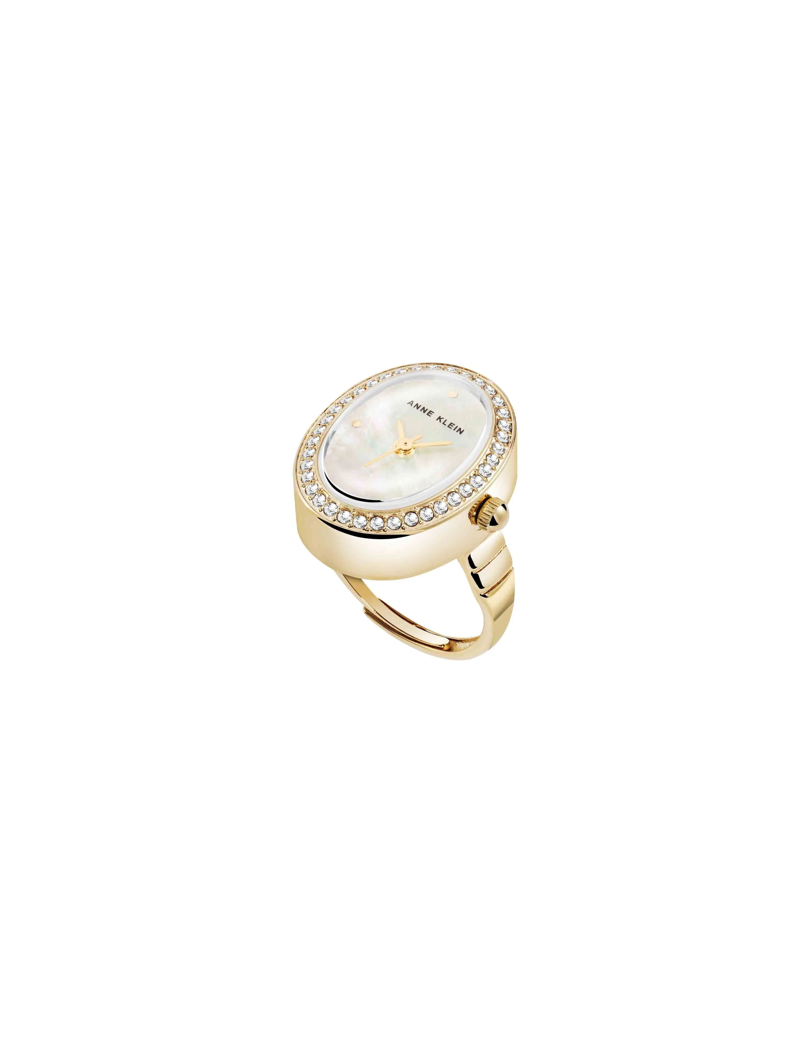 Crystal Bezel Ring Watch sold by Anne Klein