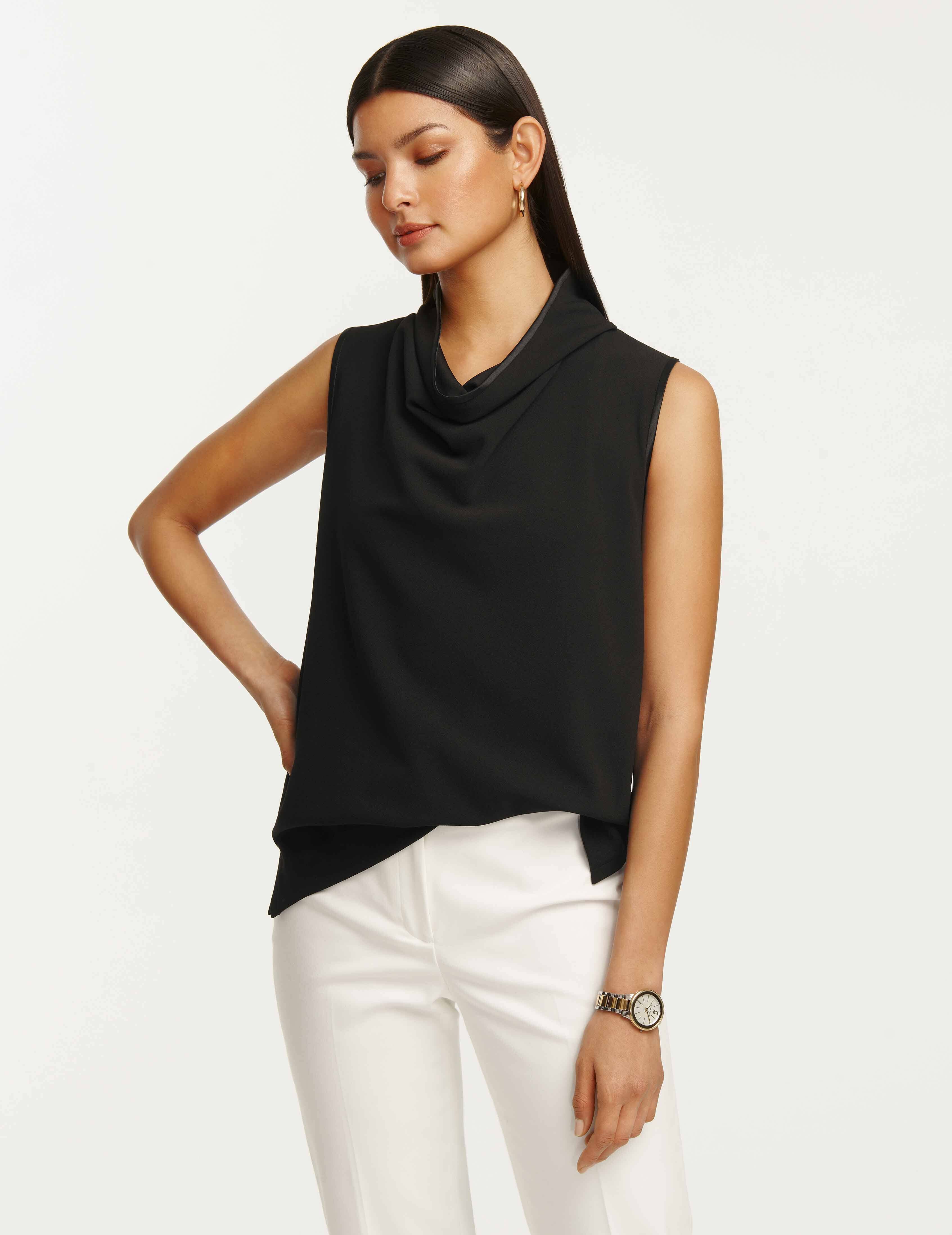 Cowl Neck Sleeveless Blouse- Sale sold by Anne Klein product image thumbnail 2