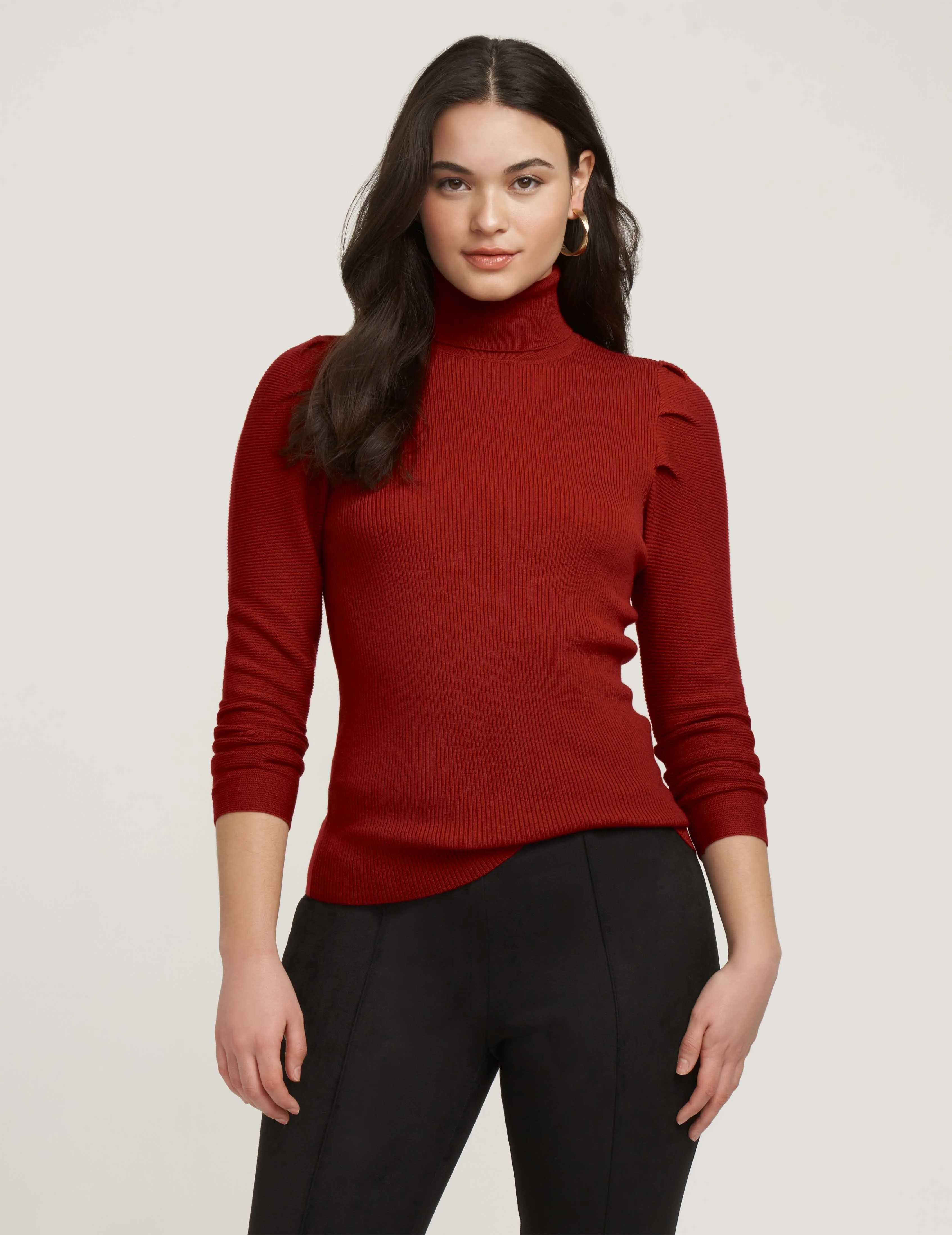 Ribbed Puff Shoulder Sweater- Sale sold by Anne Klein product image thumbnail 2
