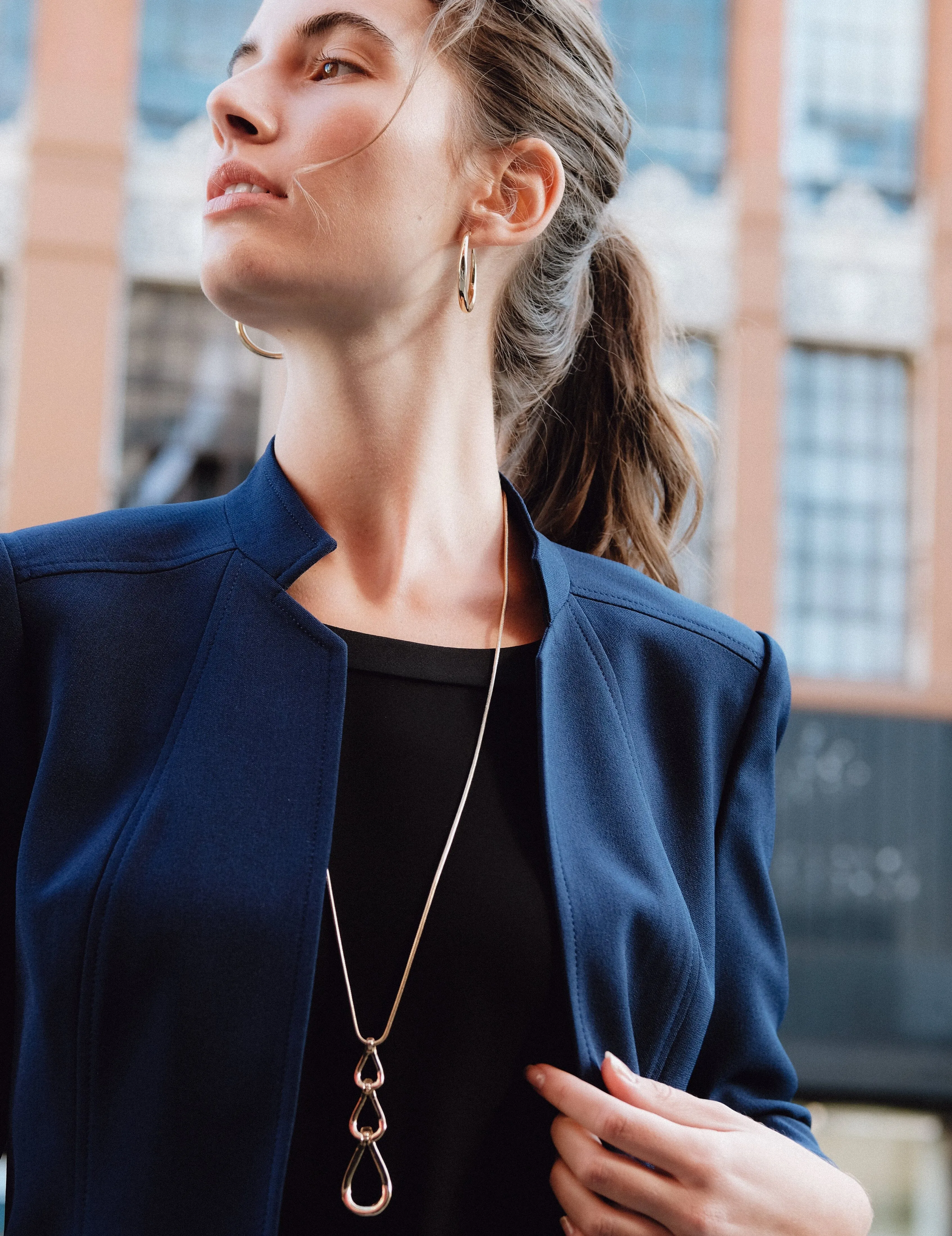 Crepe Stand Collar Jacket- Sale sold by Anne Klein product image thumbnail 3