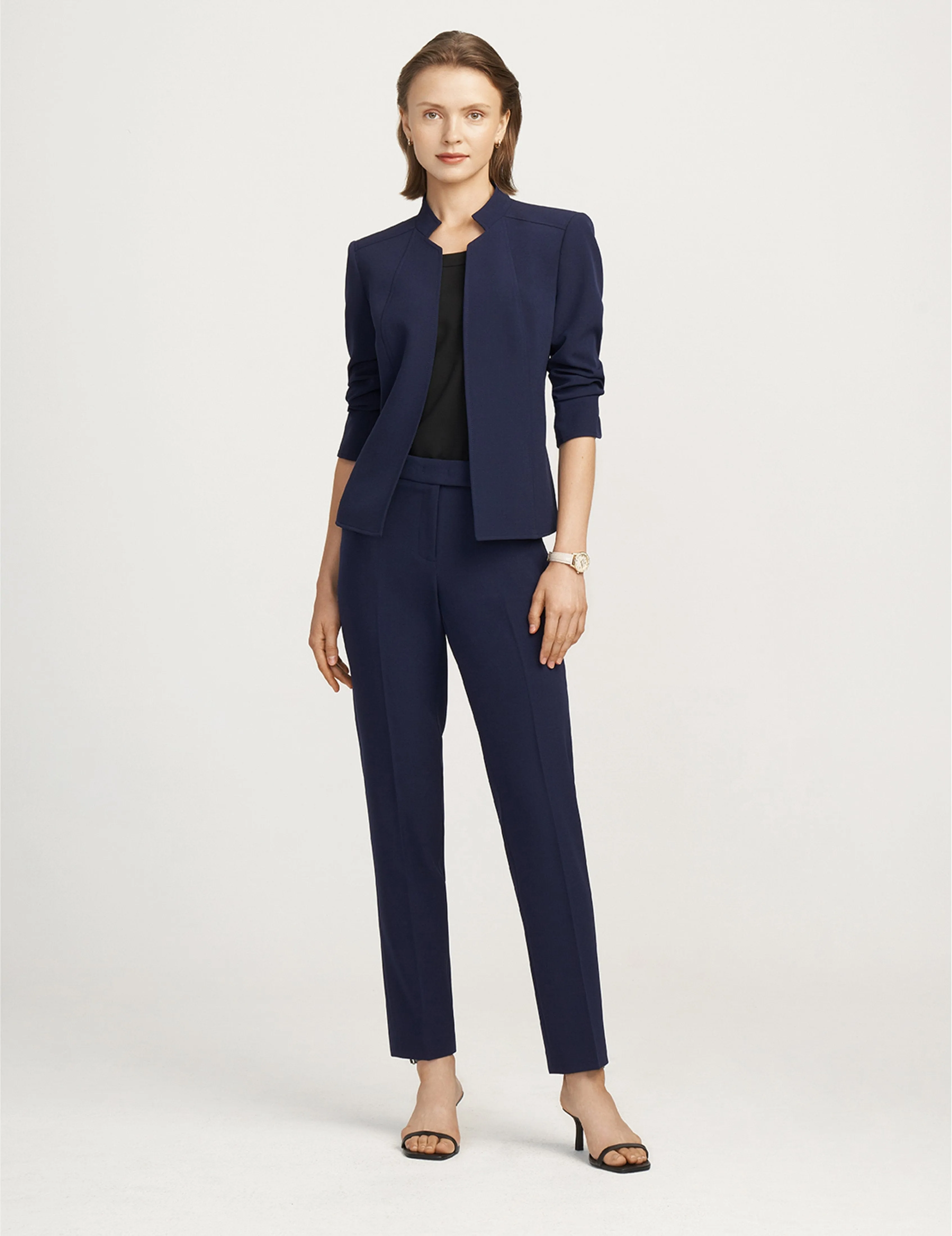 Crepe Stand Collar Jacket- Sale sold by Anne Klein