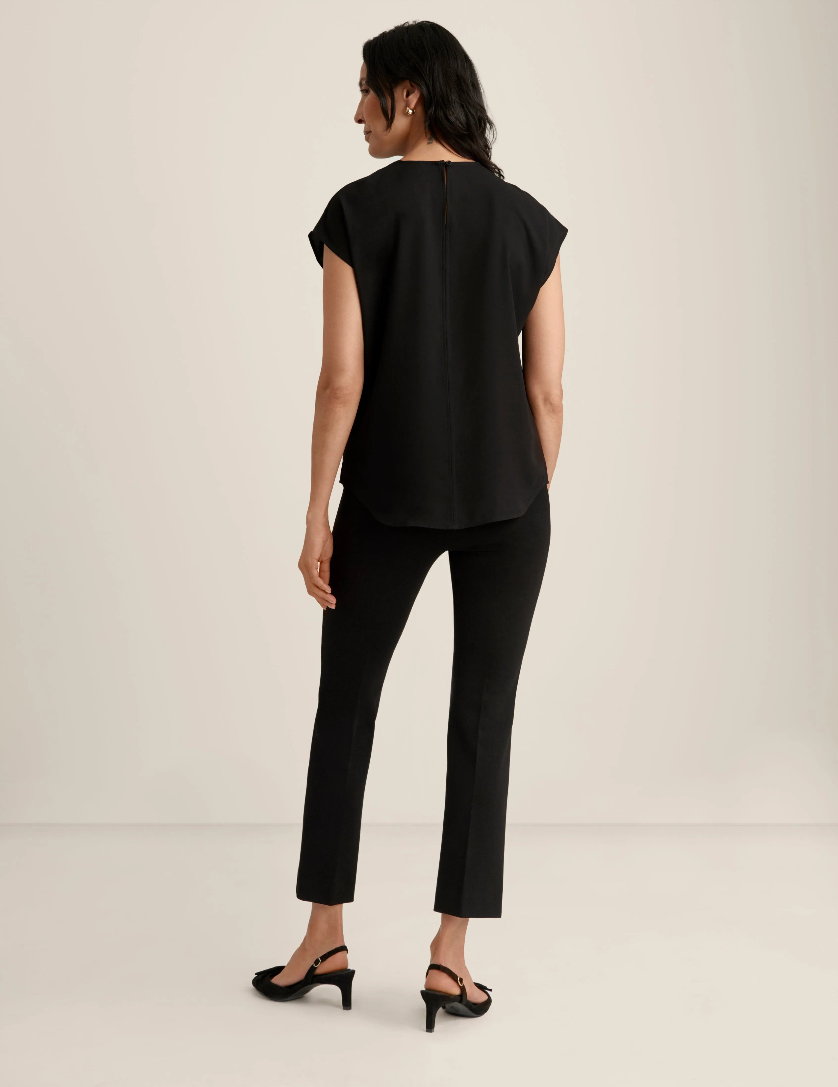 Short Sleeve Blouse With Bateau Neckline sold by Anne Klein product image thumbnail 2