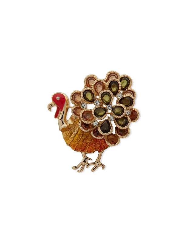 Turkey Pin - Gold Multi sold by Anne Klein