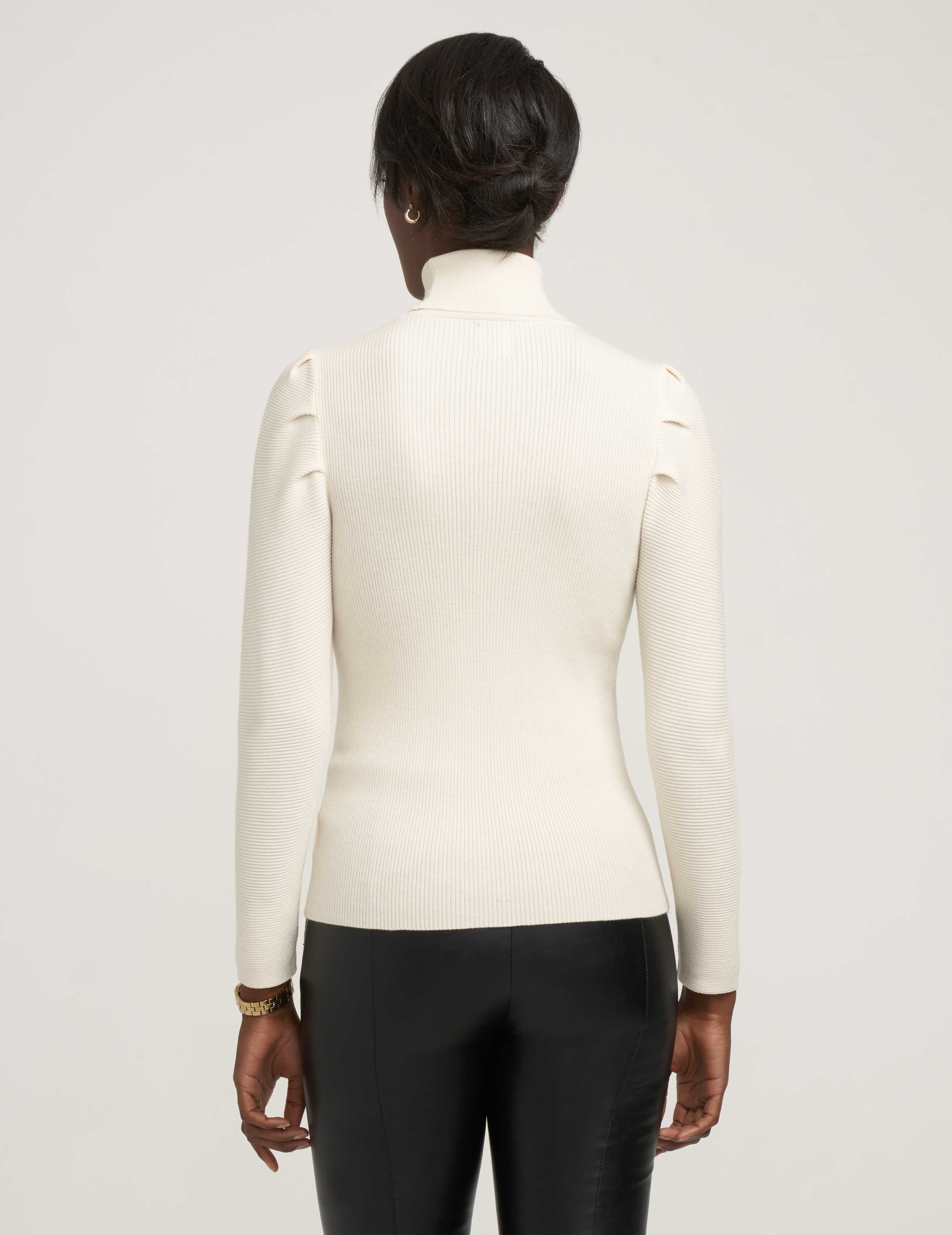 Ribbed Puff Shoulder Sweater- Clearance sold by Anne Klein product image thumbnail 3