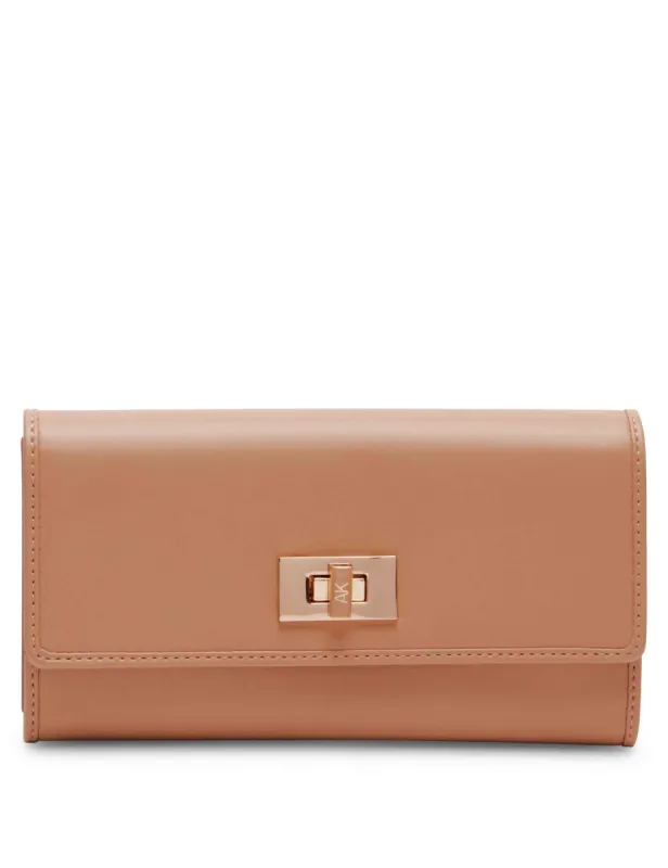 Large Flap Wallet With Enamel Turn Lock sold by Anne Klein
