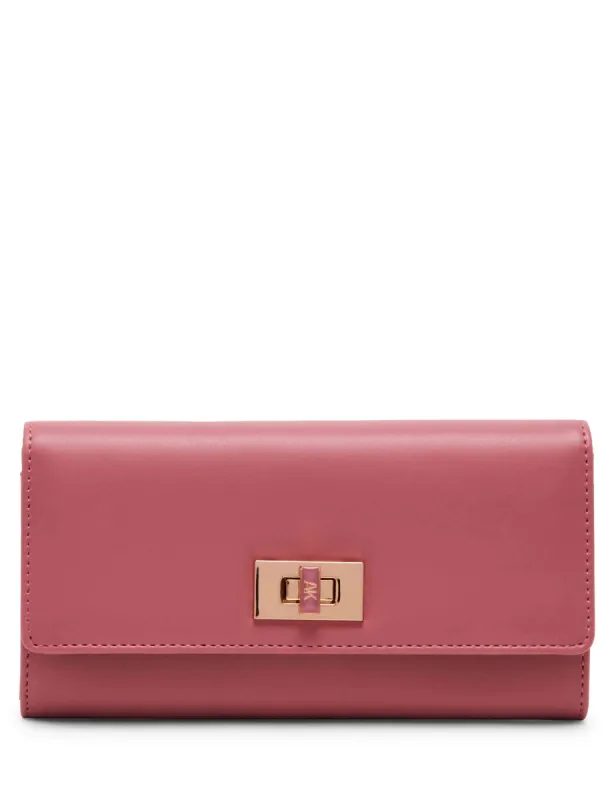 Large Flap Wallet With Enamel Turn Lock sold by Anne Klein