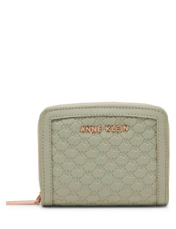 AK Debossed Logo Small Curved Wallet sold by Anne Klein