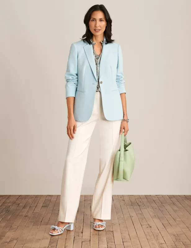 Anne Stretch One Button Notch Collar Jacket sold by Anne Klein