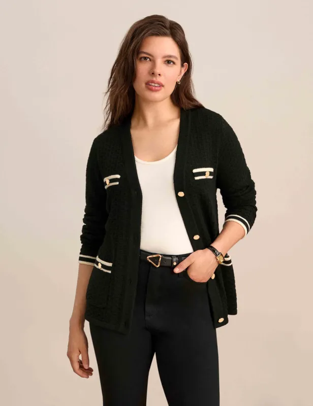 Tipped Cardigan sold by Anne Klein