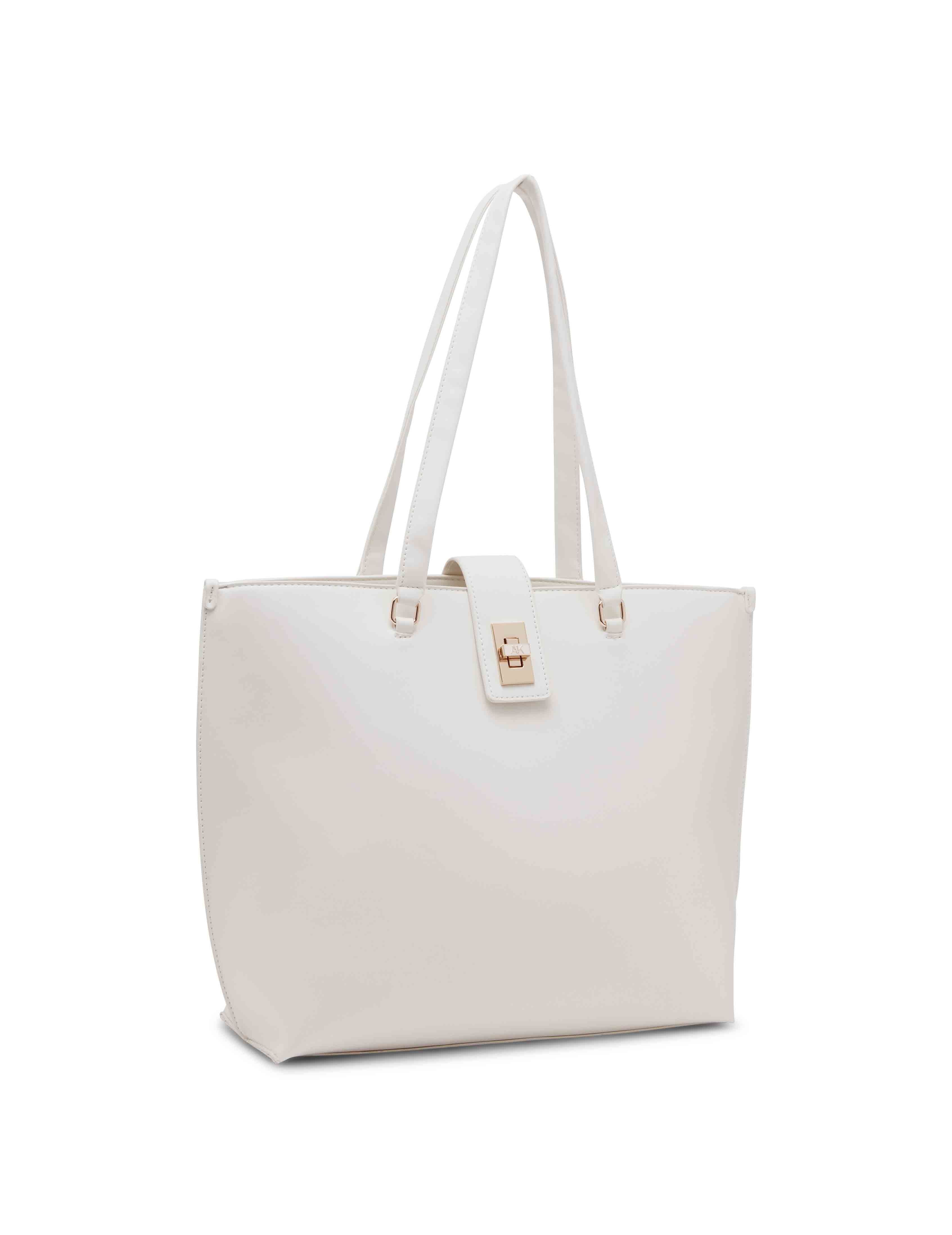 Large Tote With Enamel Turn Lock sold by Anne Klein product image thumbnail 5