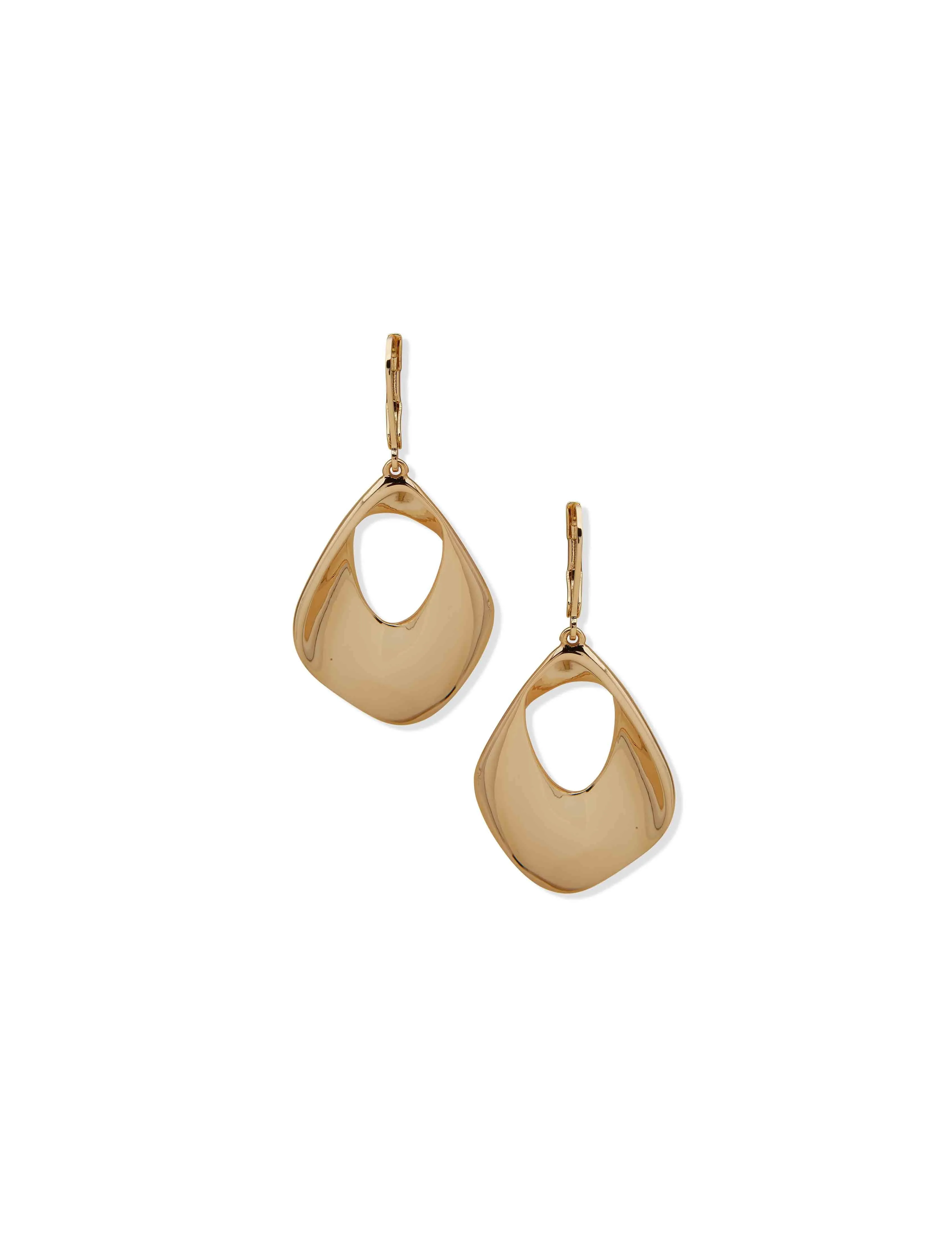 Gold Open Organic Drop Earring sold by Anne Klein
