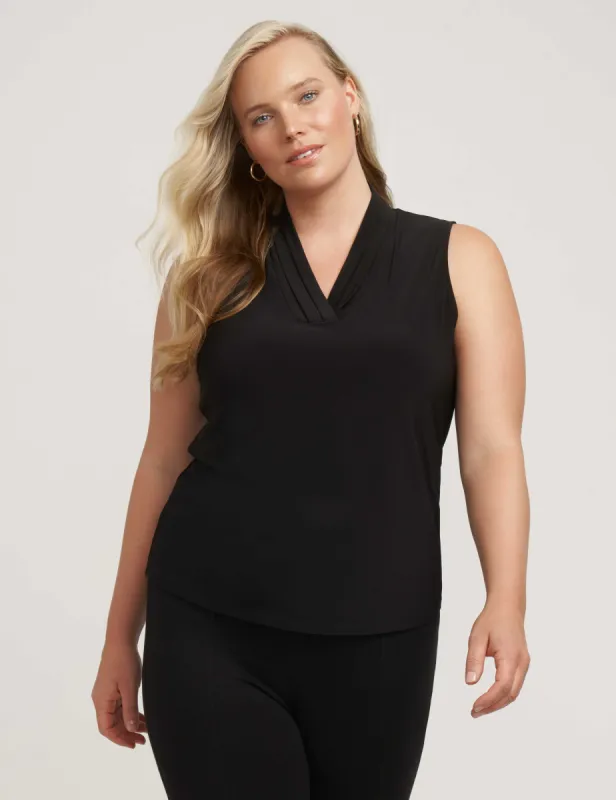 Plus Size Triple Pleat Top sold by Anne Klein