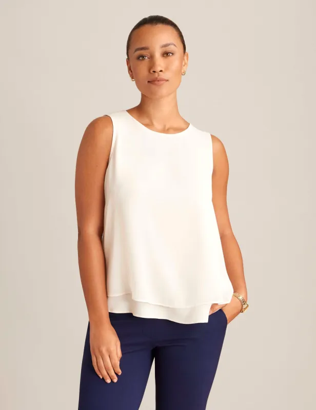 Petite Sleeveless Double Layer Blouse sold by Anne Klein