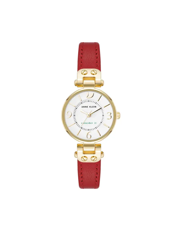 Consider It Sustainable Leather Strap Watch sold by Anne Klein