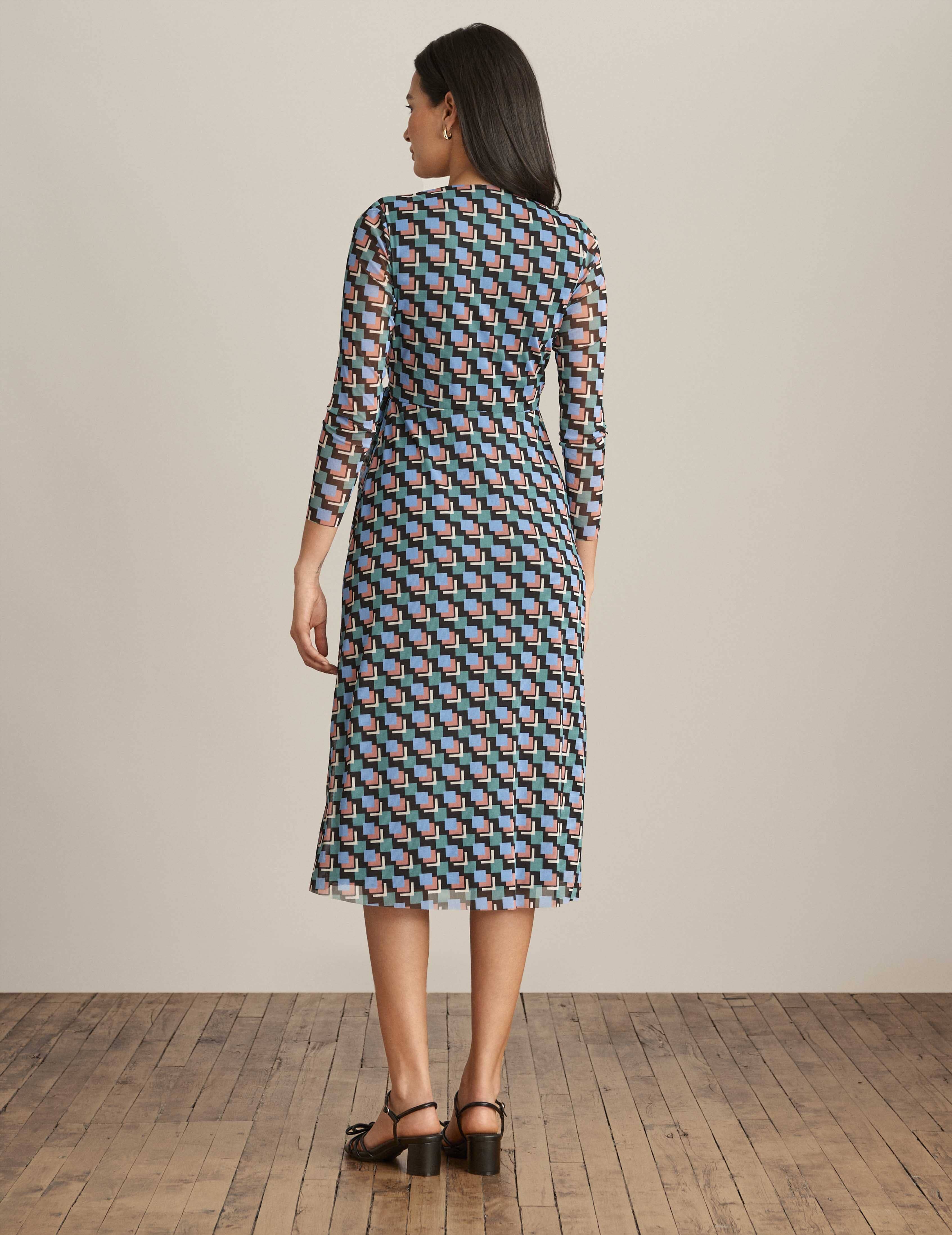 Printed Tie Waist Midi Dress sold by Anne Klein product image thumbnail 2