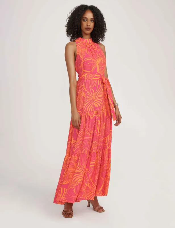 Tiered Tie Neck Maxi- Sale sold by Anne Klein