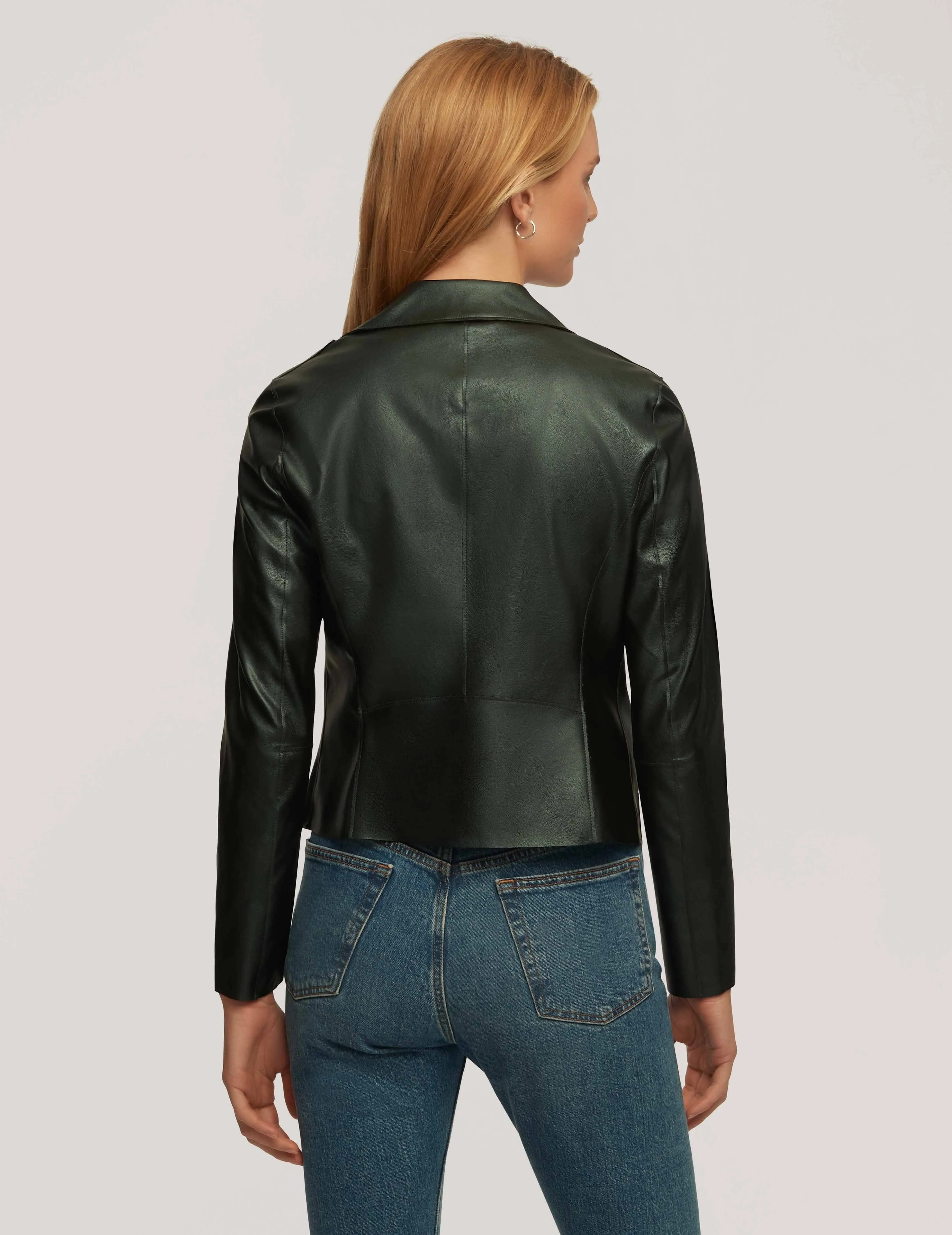 Vegan Leather Zip Front Moto Jacket- Sale sold by Anne Klein product image thumbnail 2