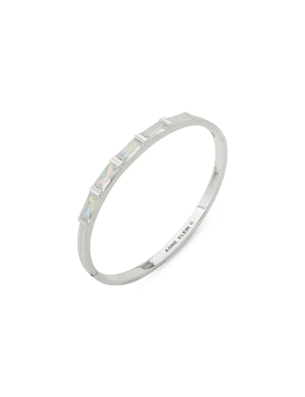 CZ Baguette Stone Bangle Bracelet sold by Anne Klein