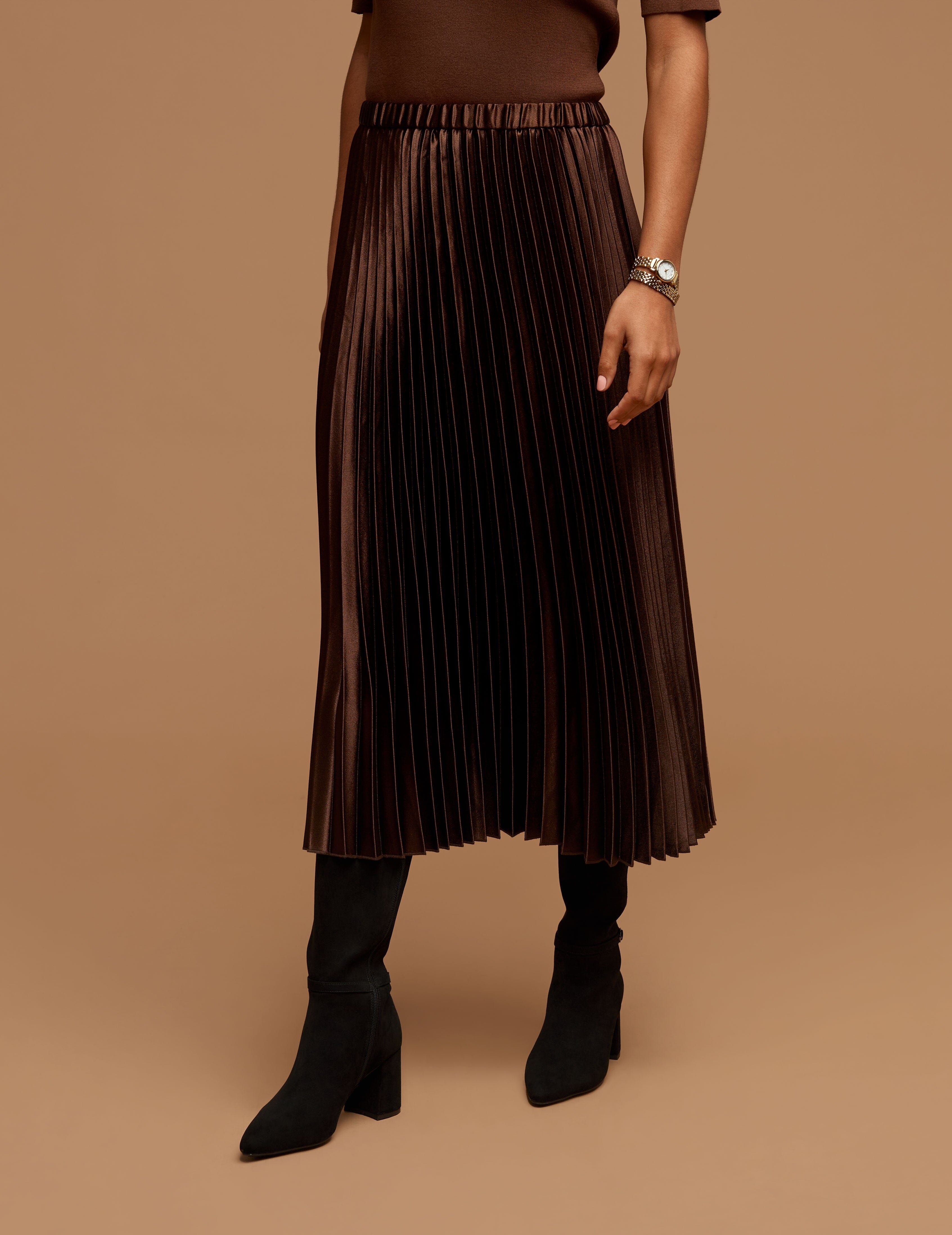 Pull On Pleated Skirt sold by Anne Klein