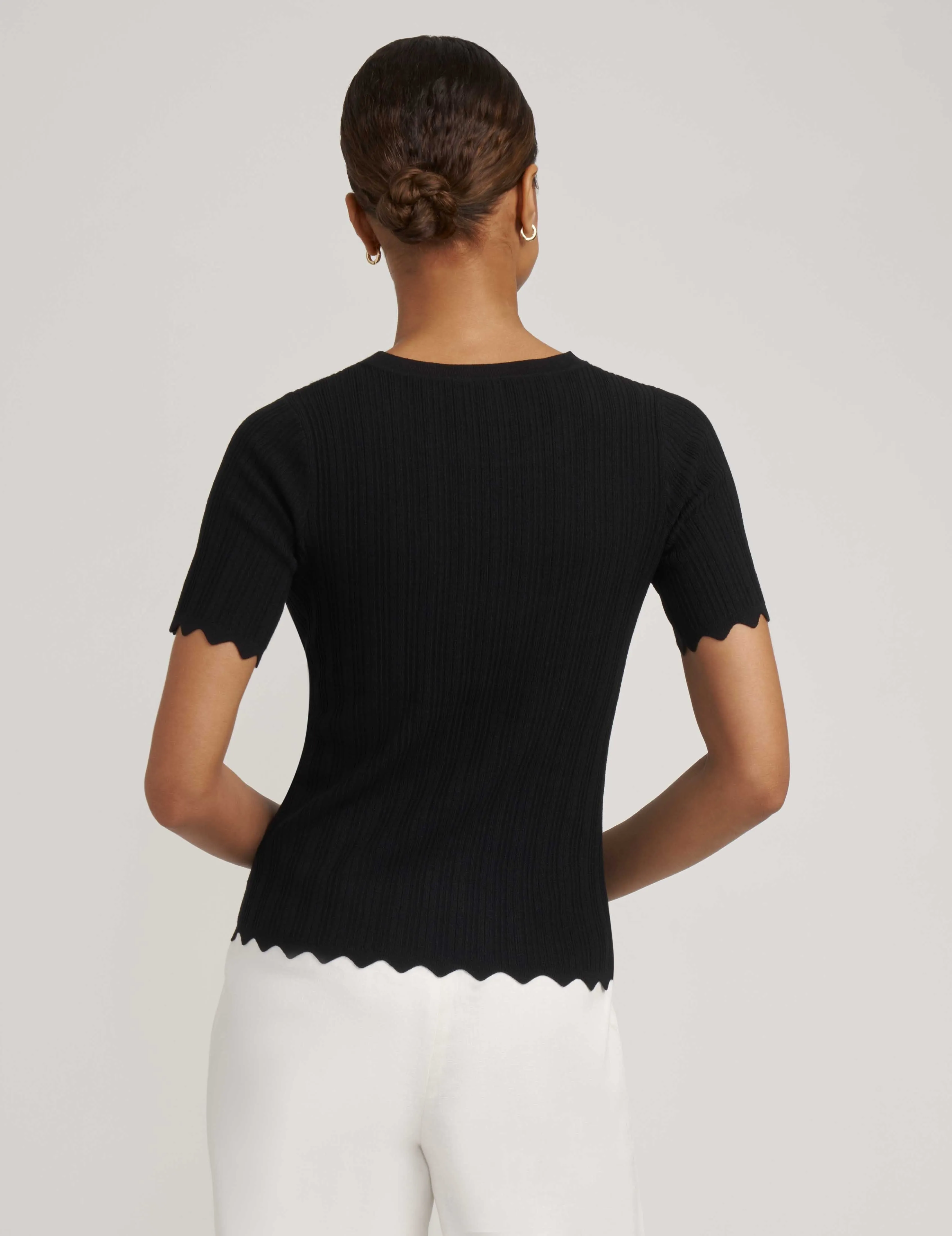 Varigated Rib Short Sleeve Top - Clearance sold by Anne Klein product image thumbnail 3