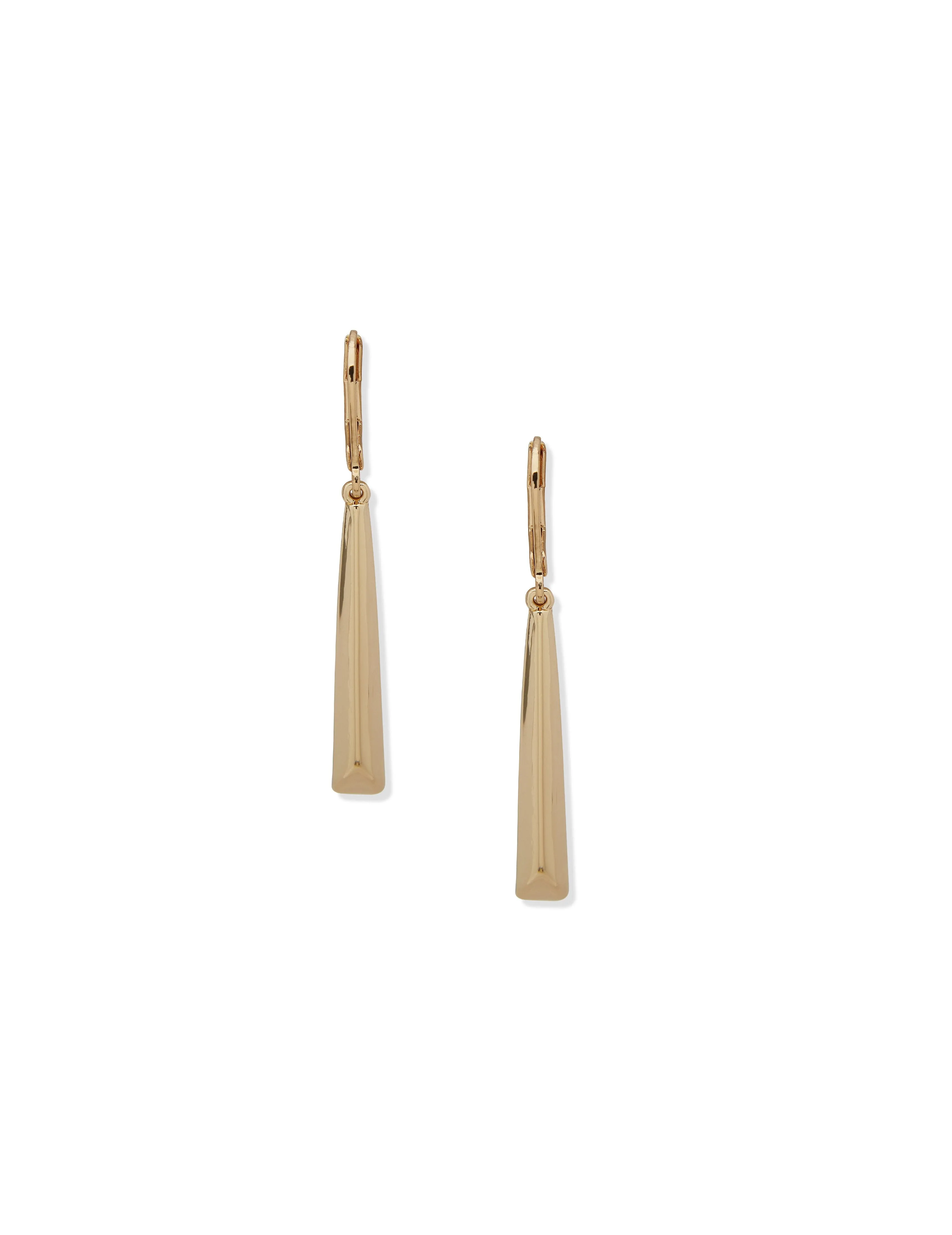 Long Bevel Drop Earrings sold by Anne Klein