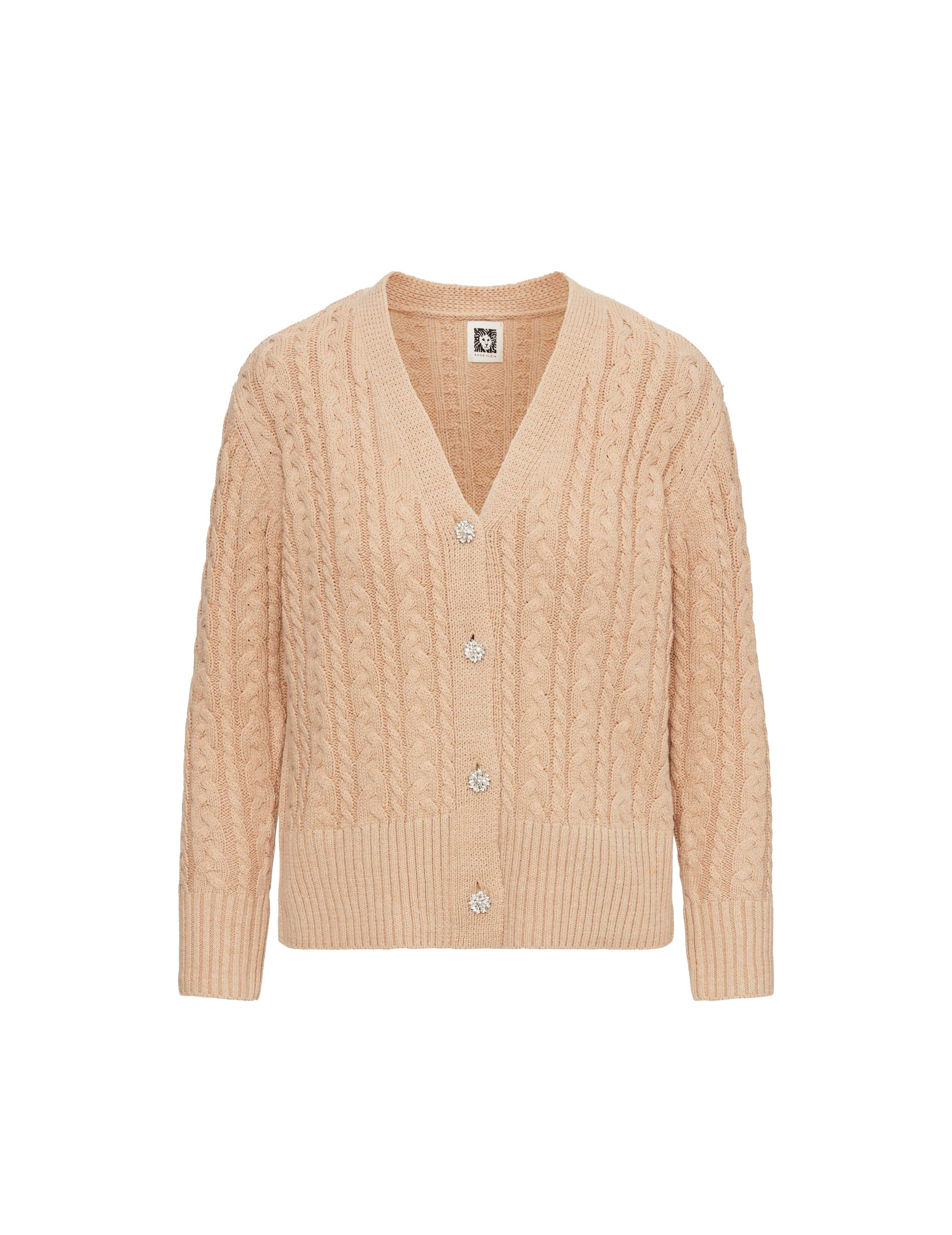 Cable Cardigan with Jewel Buttons- Clearance sold by Anne Klein product image thumbnail 2