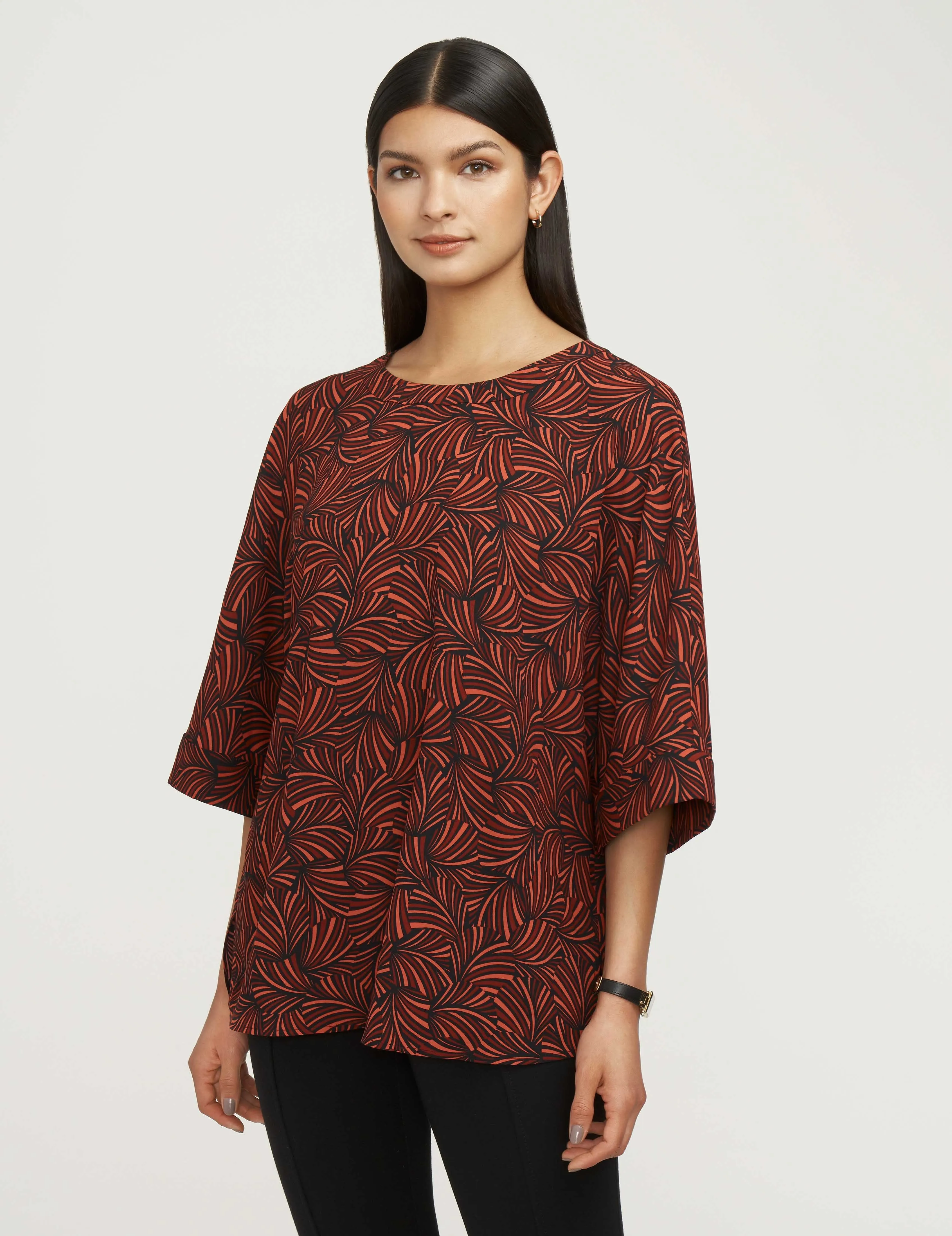 Crewneck Pleat Back Blouse- Sale sold by Anne Klein