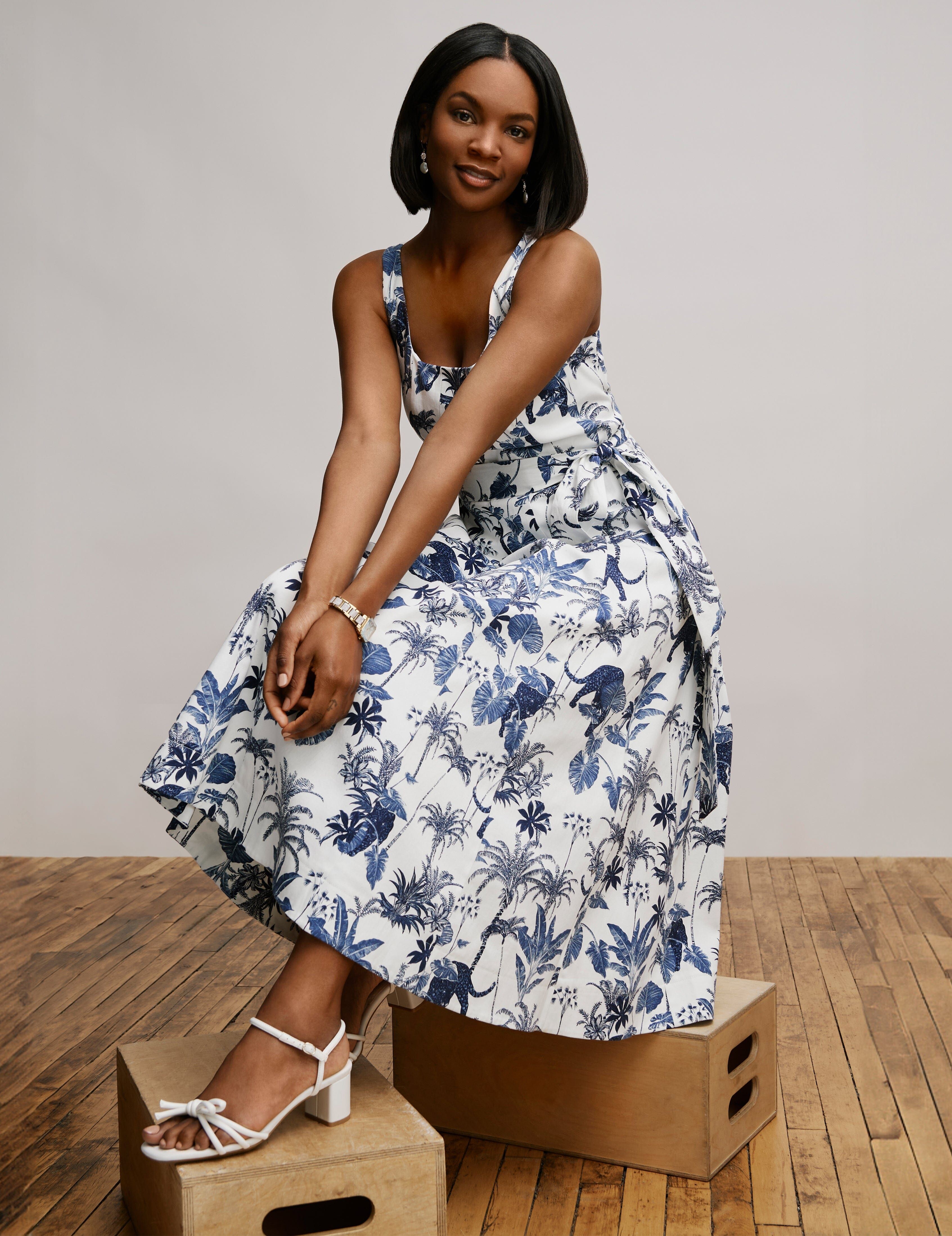 Seamed Fit & Flare Midi Dress sold by Anne Klein