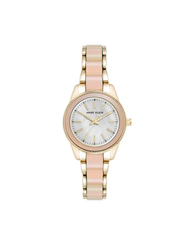 Pearlescent Acetate Link Bracelet Watch sold by Anne Klein