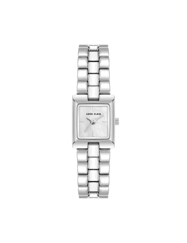 Petite Enamel Center Link Bracelet Watch sold by Anne Klein