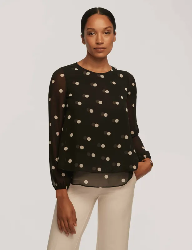 Double Layer Blouse With Elastic Cuff- Sale sold by Anne Klein