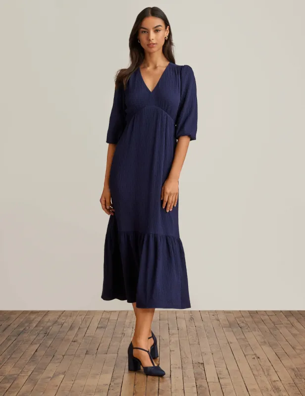 V Neck Empire Seam Maxi Dress sold by Anne Klein