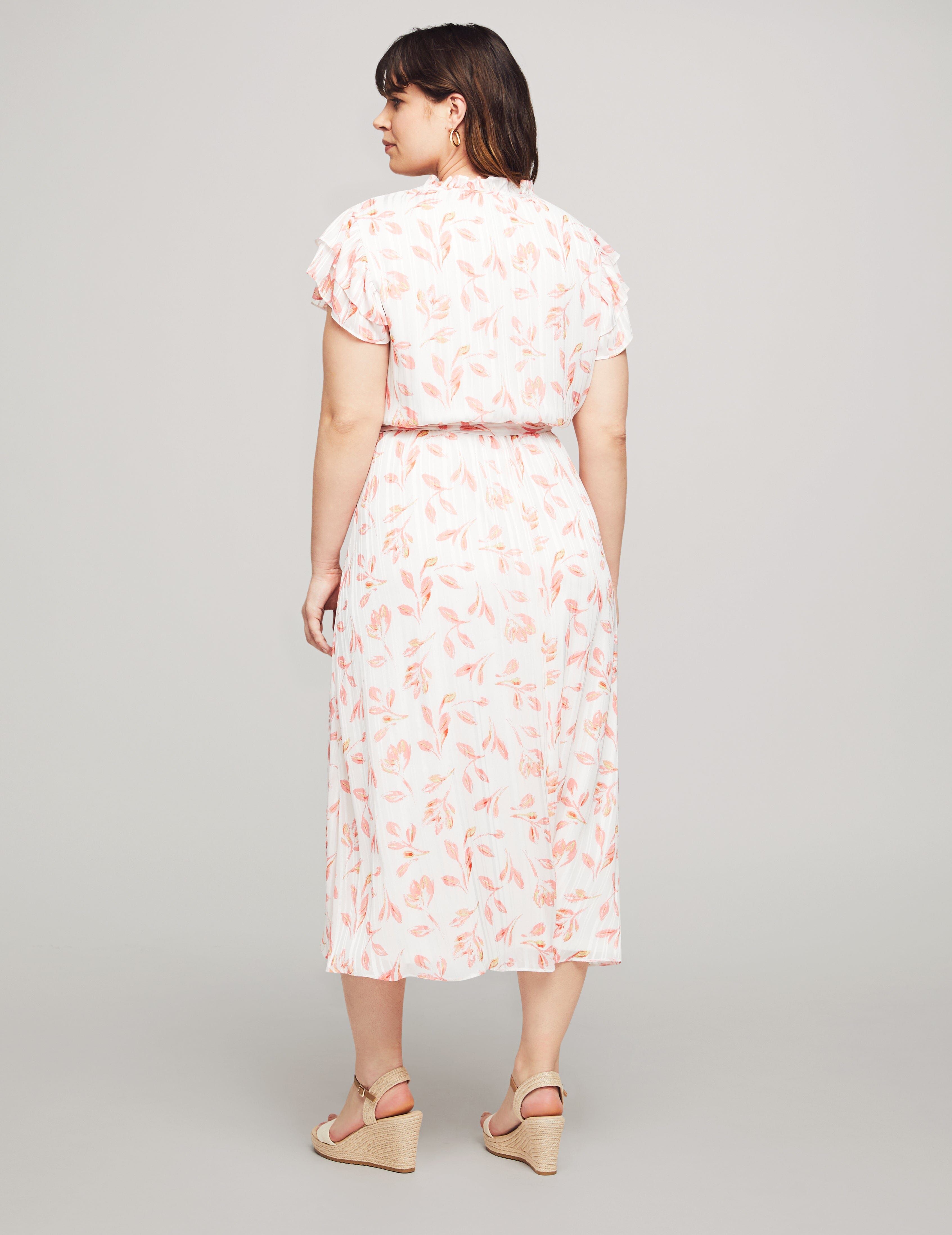 Plus Size Ruffle Sleeve Tie Dress sold by Anne Klein product image thumbnail 2