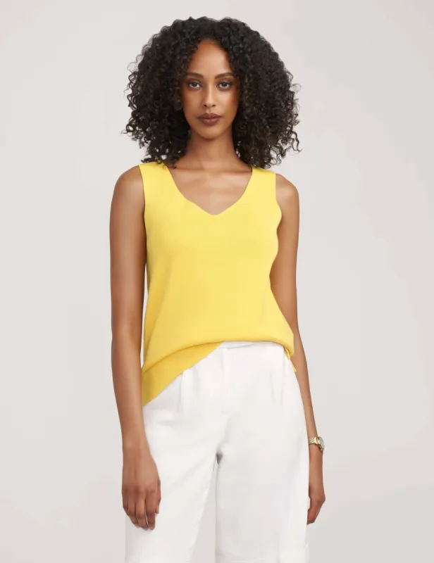 Double V Neck Tank- Clearance sold by Anne Klein