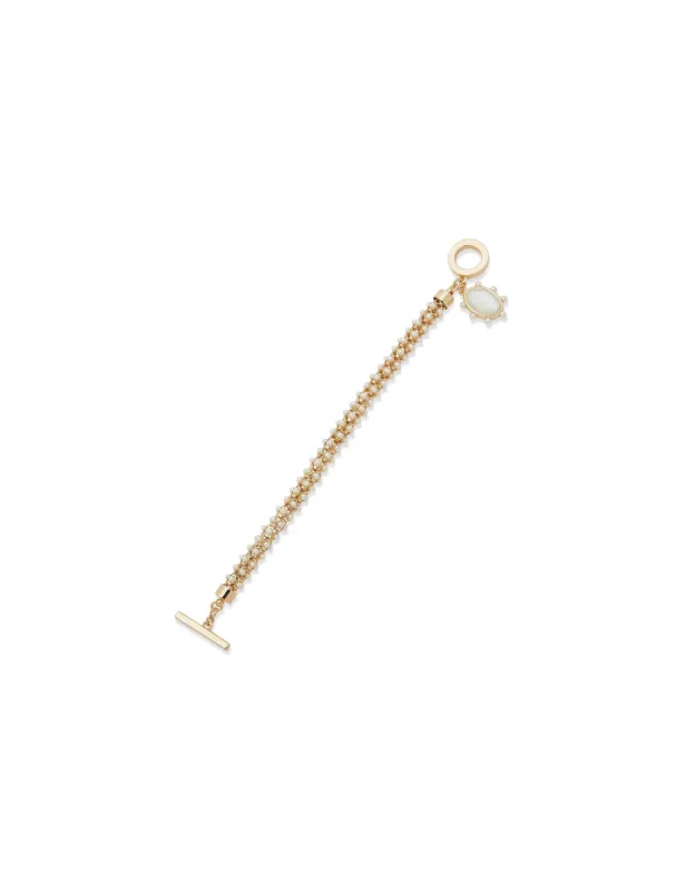 Pearl Toggle Bracelet with Charm sold by Anne Klein